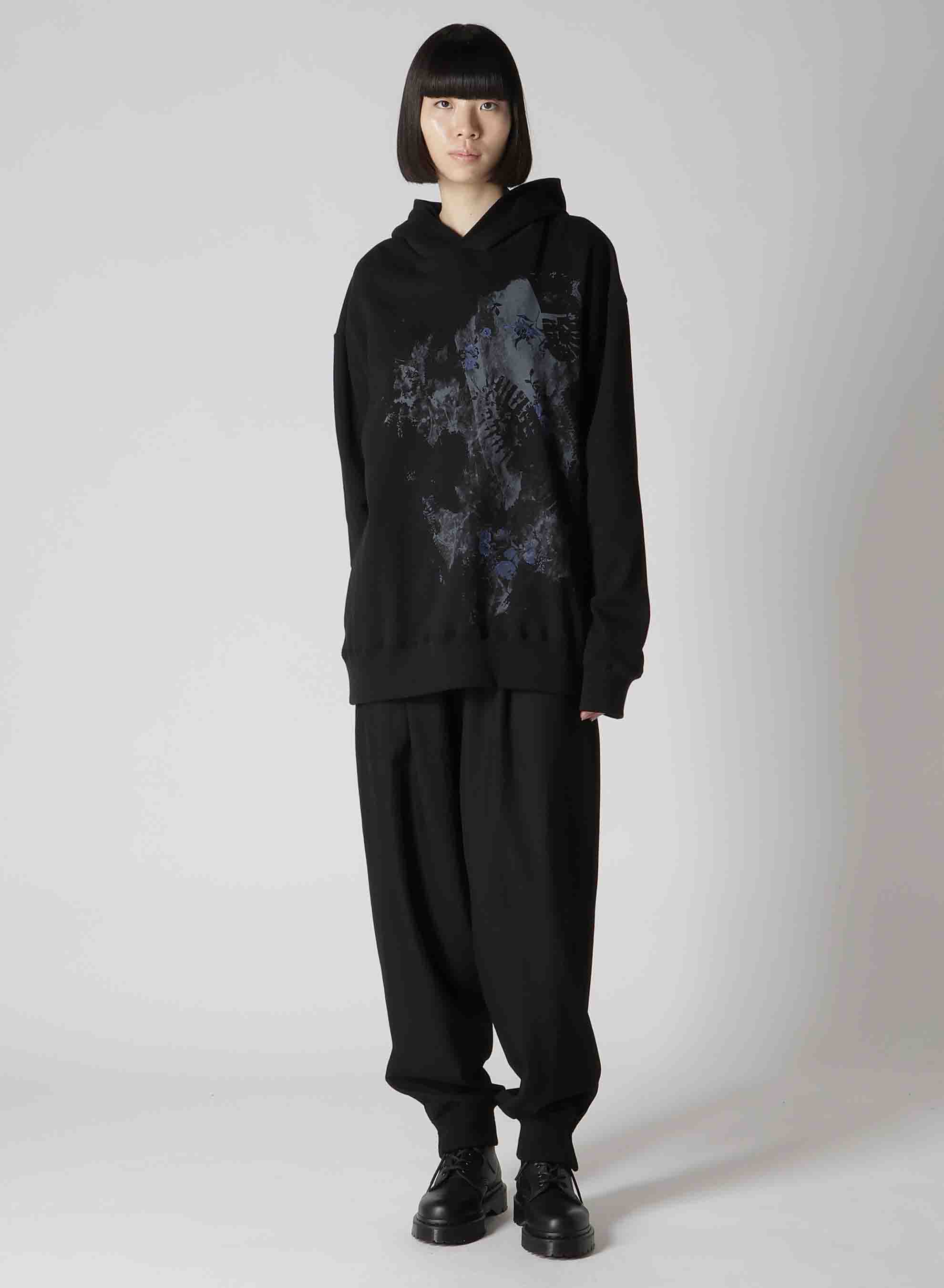 FLOWER + FOOTPRINT LONG HOODIE