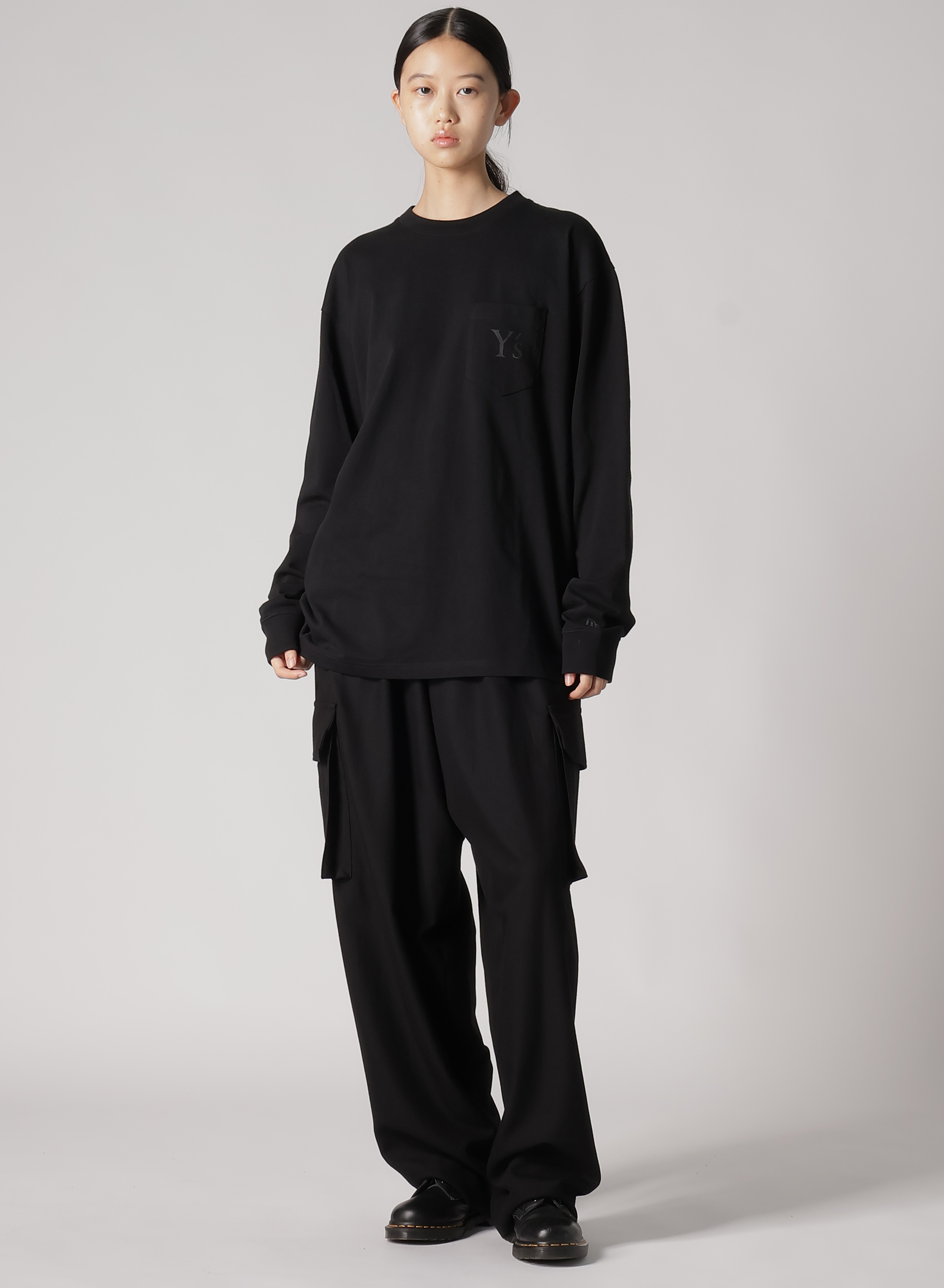 Y's × New Era LONG SLEEVE COTTON POCKET TEE