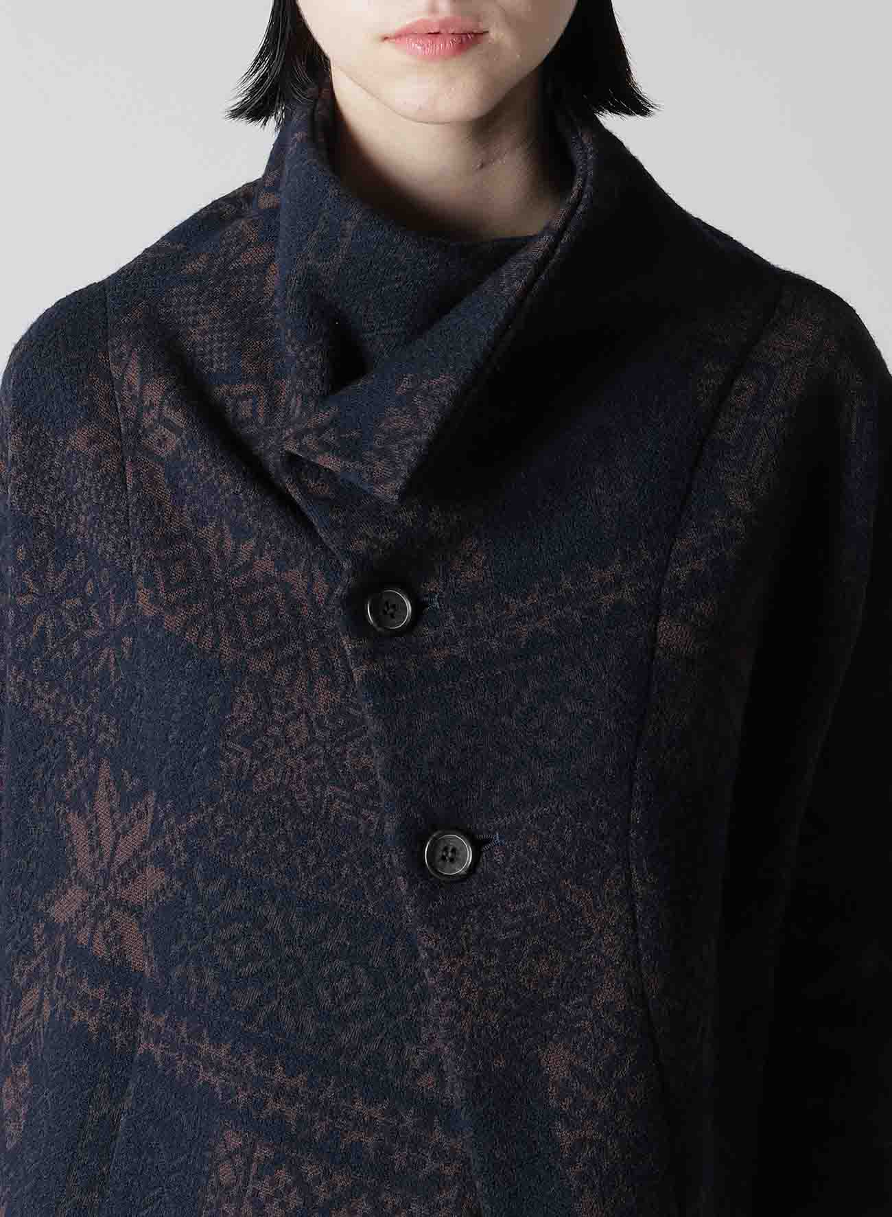 SNOW PATCHWORK W JACQUARD ASYMMETERIC JACKET