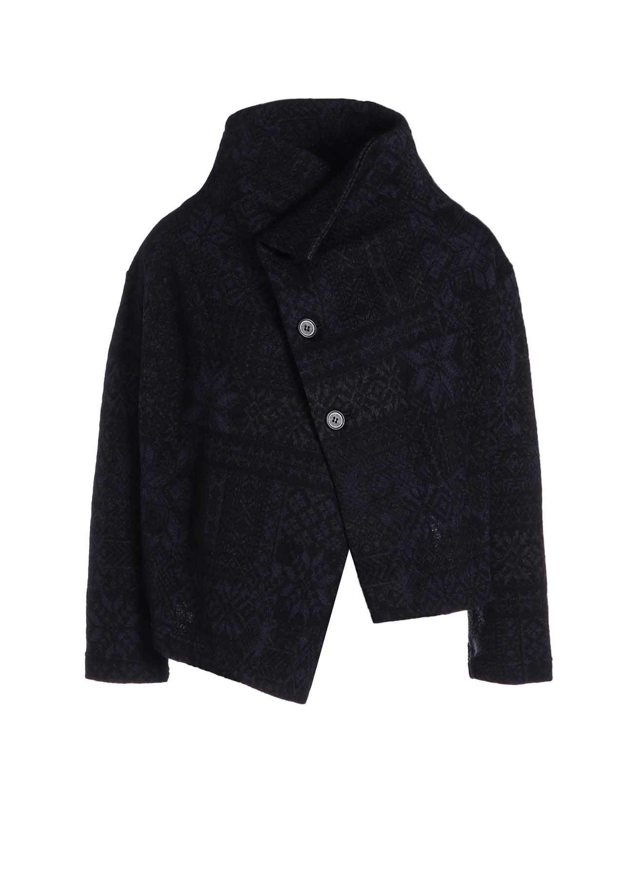 SNOW PATCHWORK W JACQUARD ASYMMETERIC JACKET