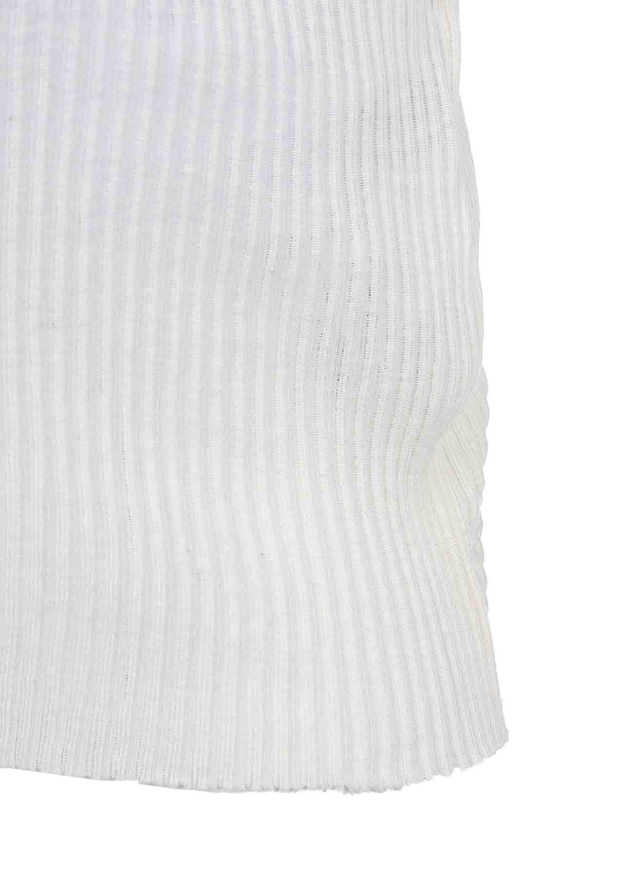 GAUZE RIB SIDE DRAPE ROUND T