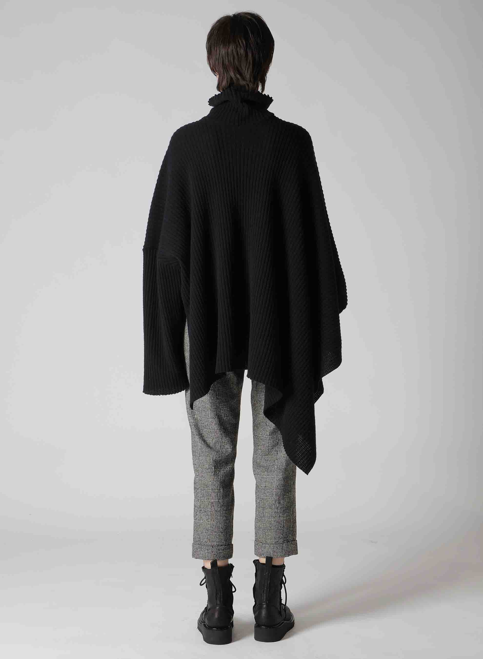 RIBBED UNBALANCED PONCHO