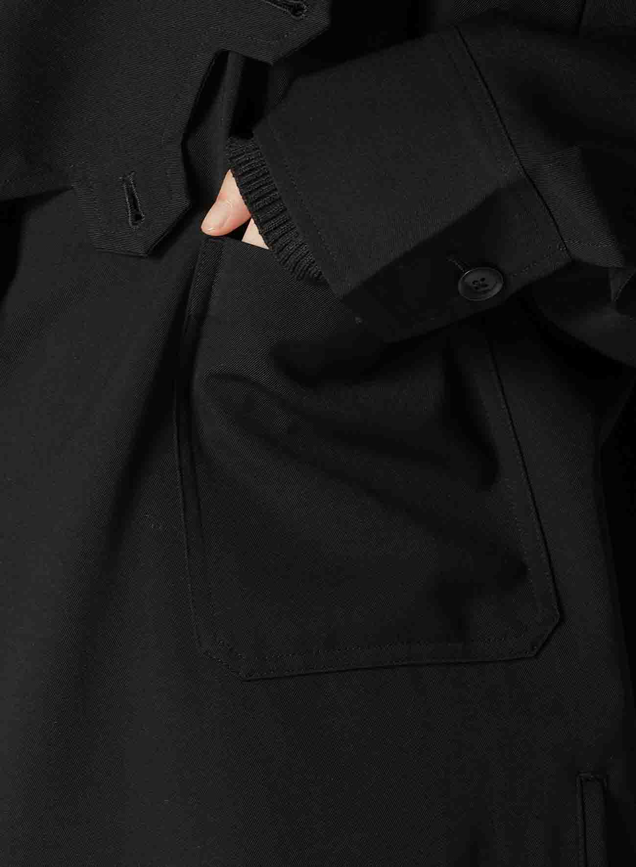 HIGH TWISTED WASHER WOOL GABARDINE SHIRT BLOUSON