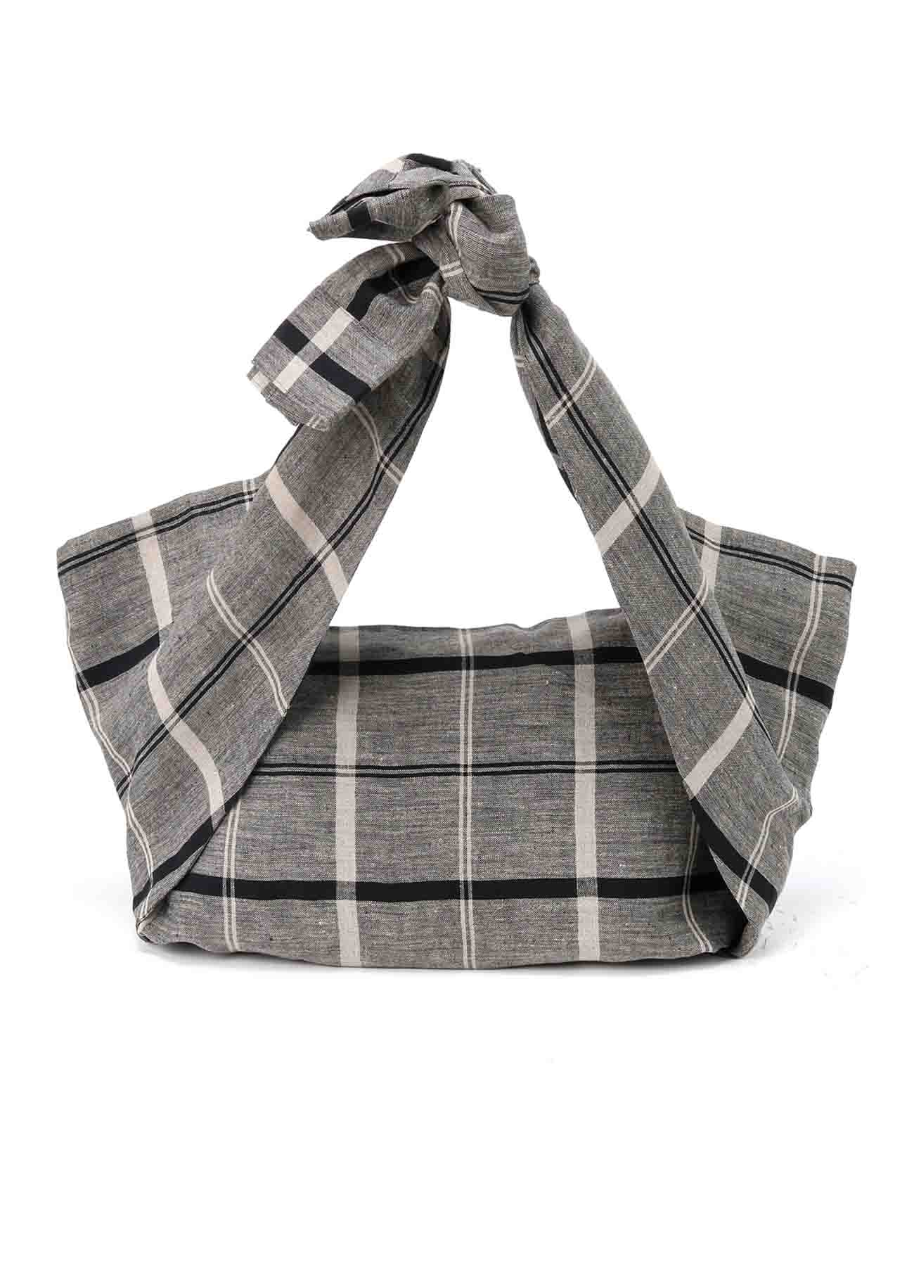 LINEN/NYLON PLAID SHIRT SLEEVE BODY BAG