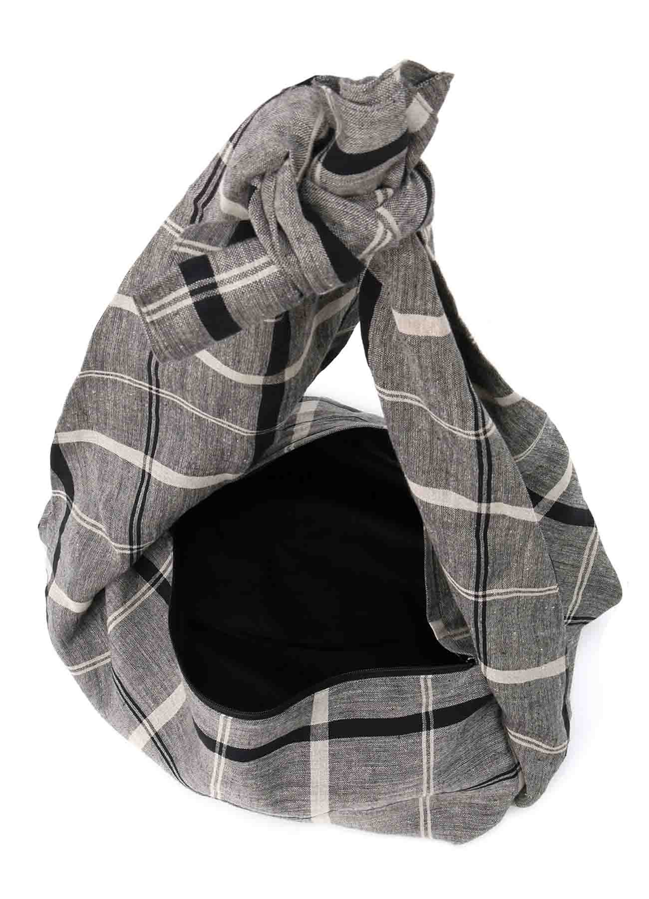 LINEN/NYLON PLAID SHIRT SLEEVE BODY BAG