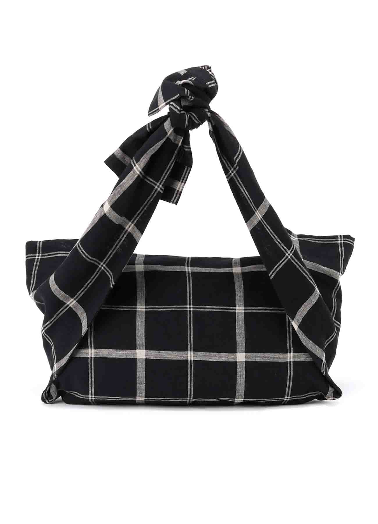 LINEN/NYLON PLAID SHIRT SLEEVE BODY BAG