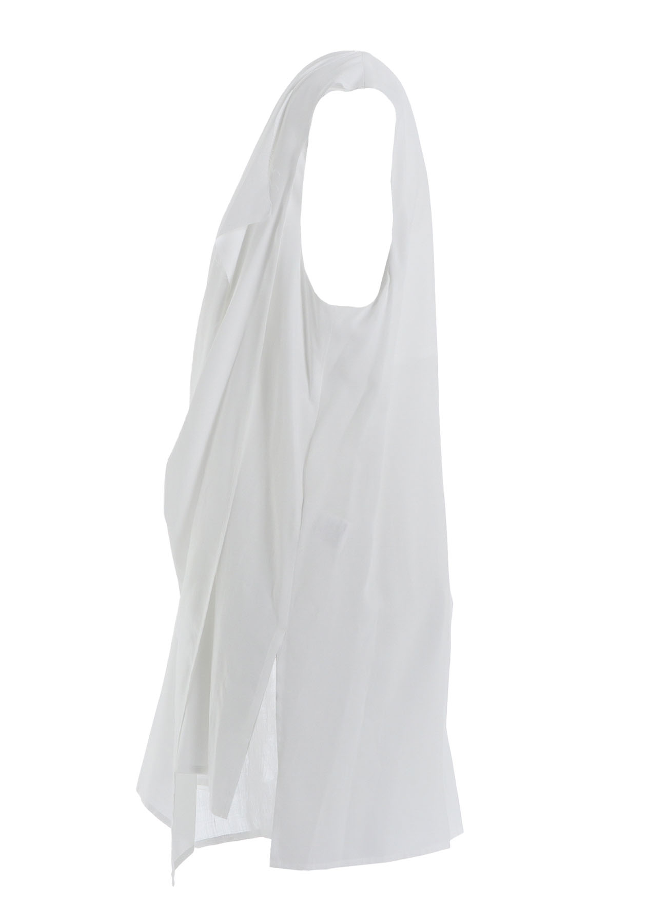RAYON CAMBRIC FRONT DOUBLE DRAPE BLOUSE