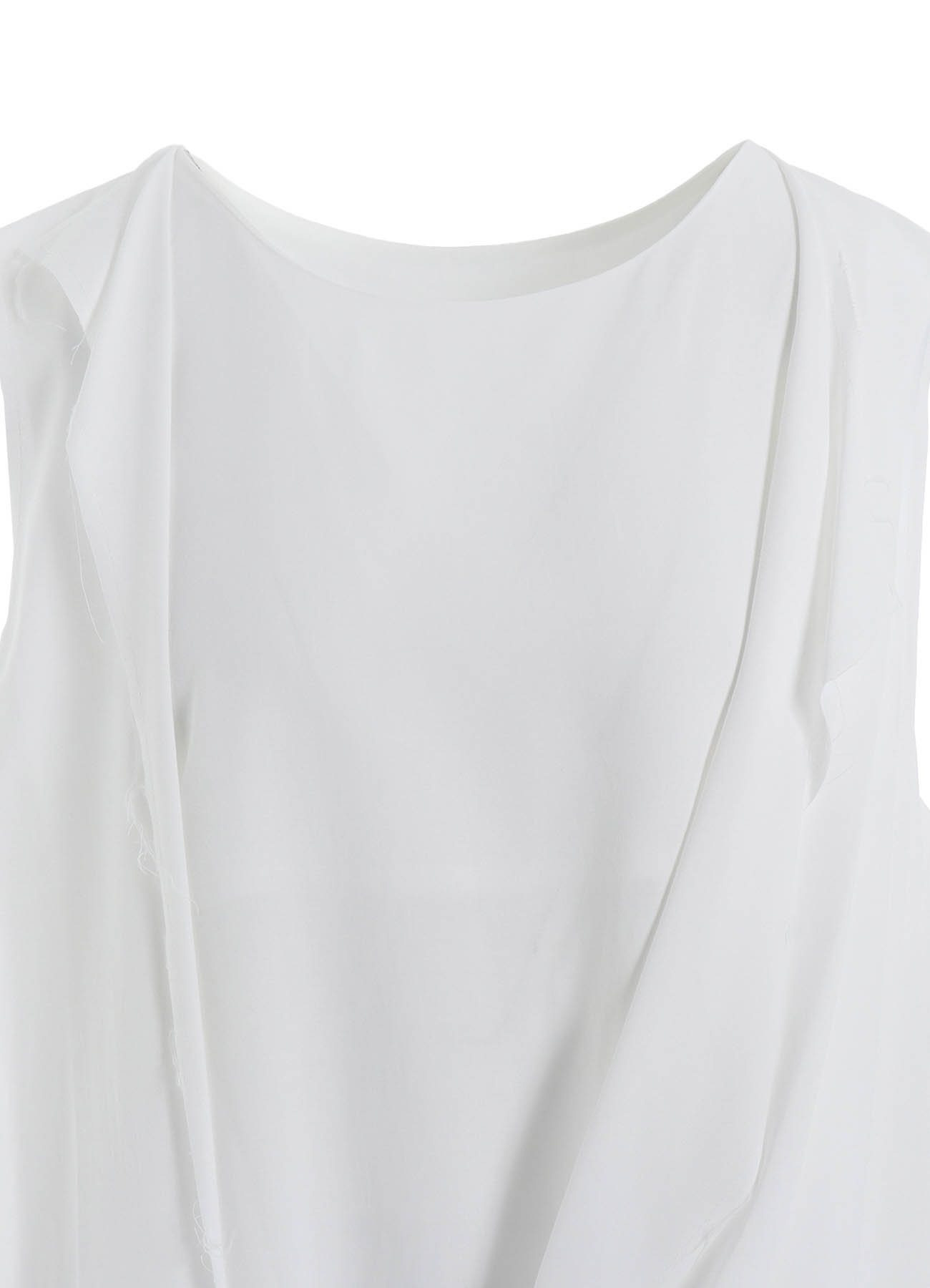RAYON CAMBRIC FRONT DOUBLE DRAPE BLOUSE