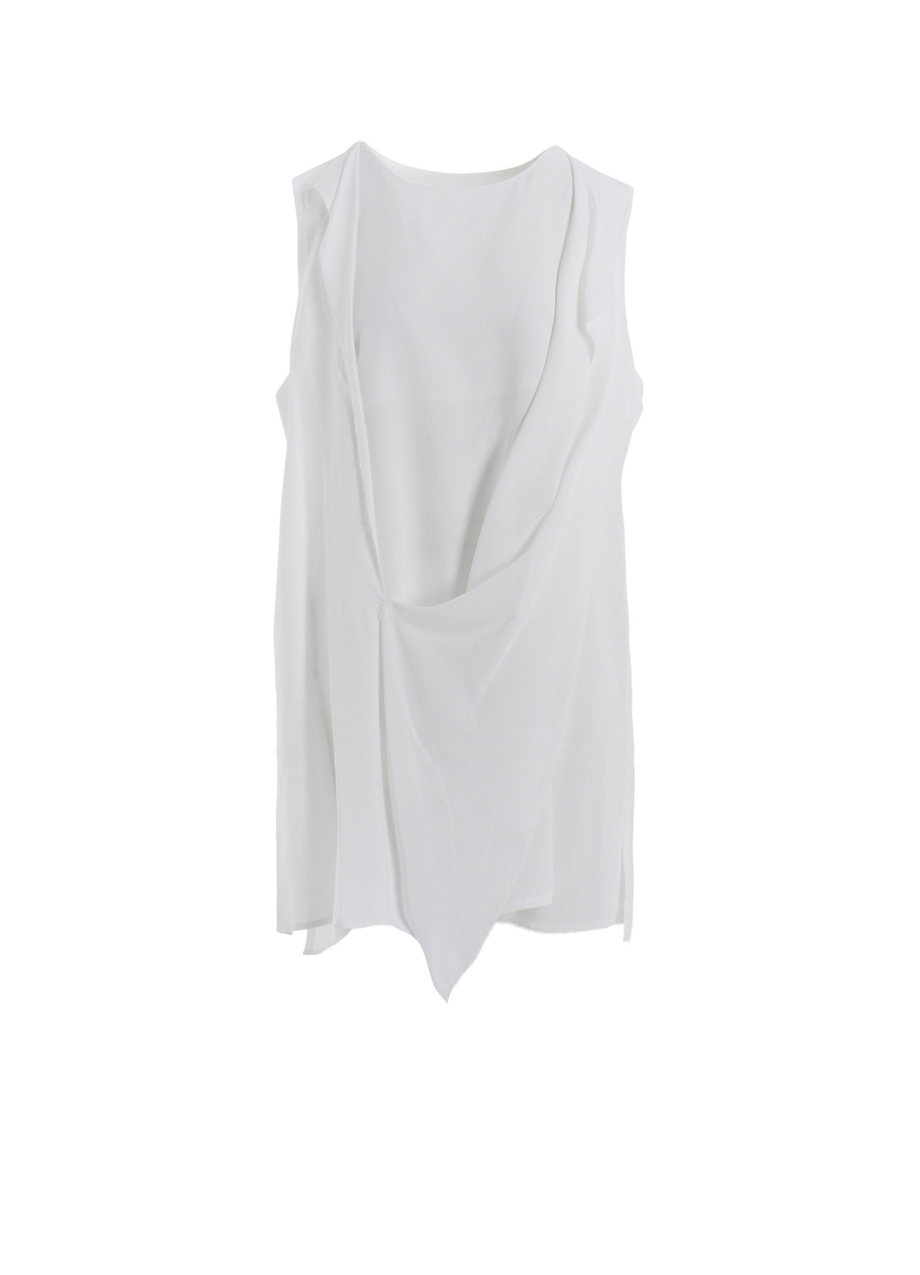 RAYON CAMBRIC FRONT DOUBLE DRAPE BLOUSE