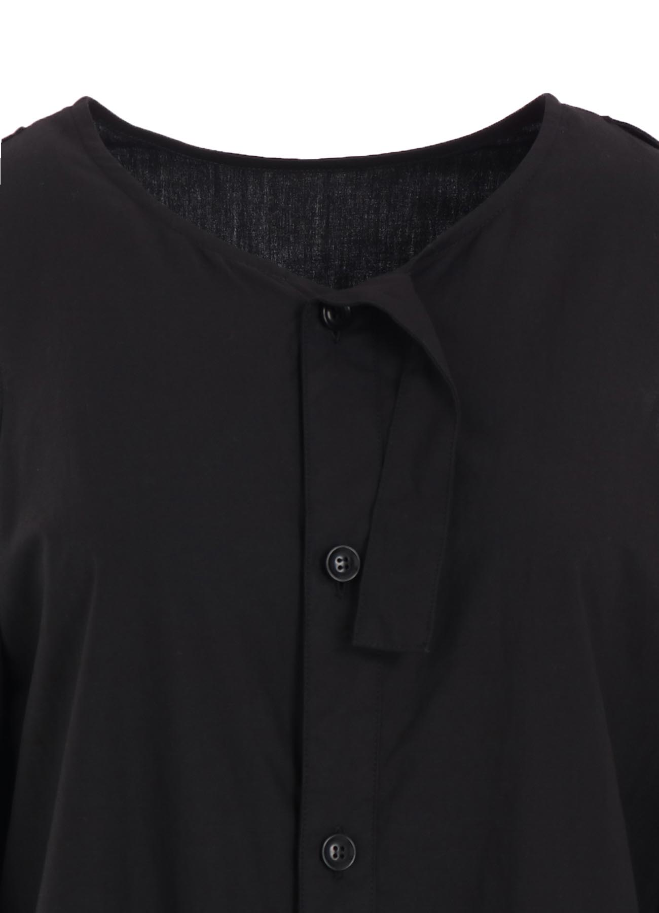 COTTON TYPEWRITER OPEN SHOULDER BLOUSE
