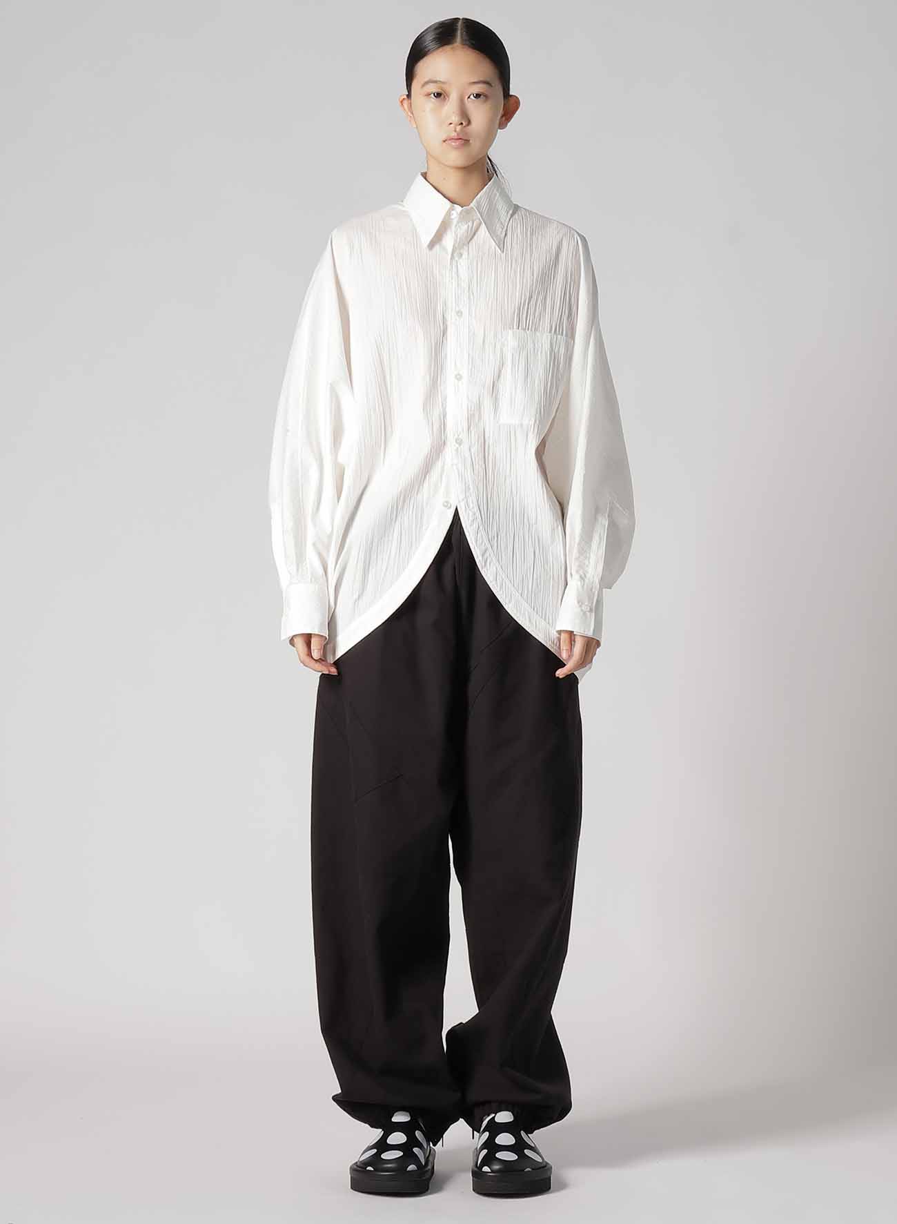 HIGH COUNT TYPEWRITER DOLMAN SLEEVE SHIRT