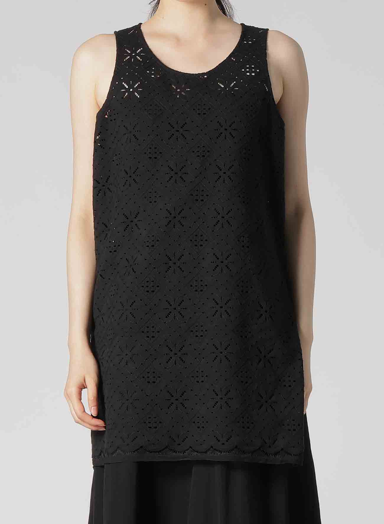 COTTON LACE SLEEVELESS BLOUSE