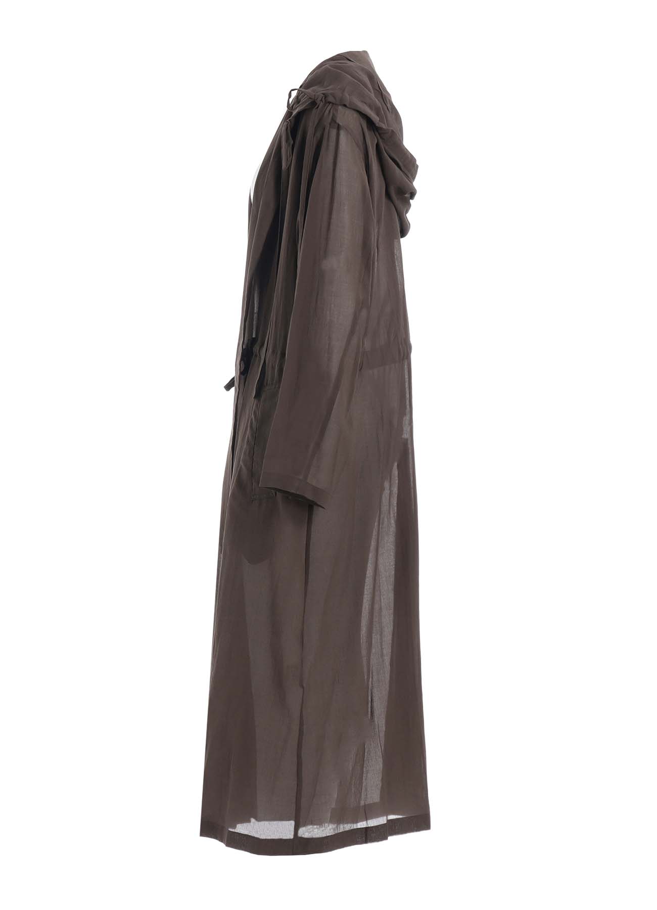 COTTON CHIFFON HOODIE COAT