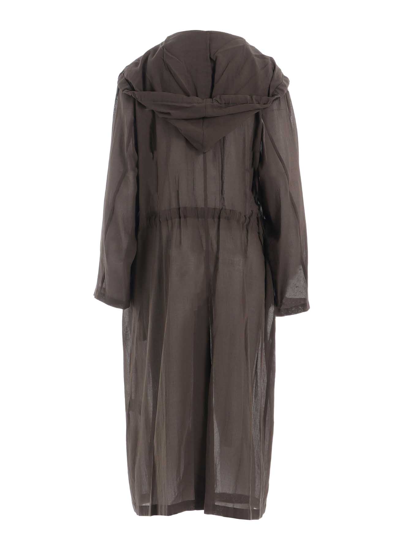 COTTON CHIFFON HOODIE COAT
