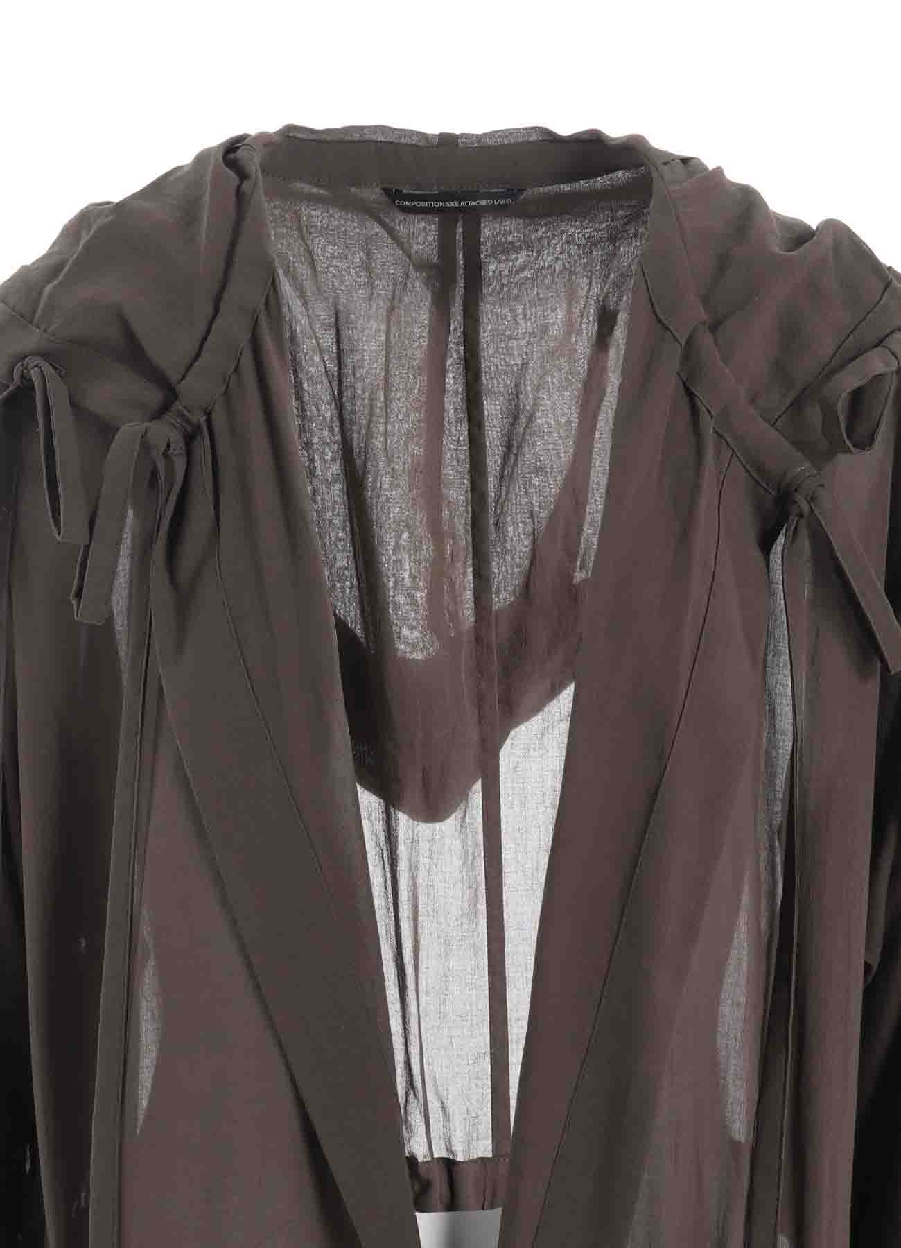 COTTON CHIFFON HOODIE COAT