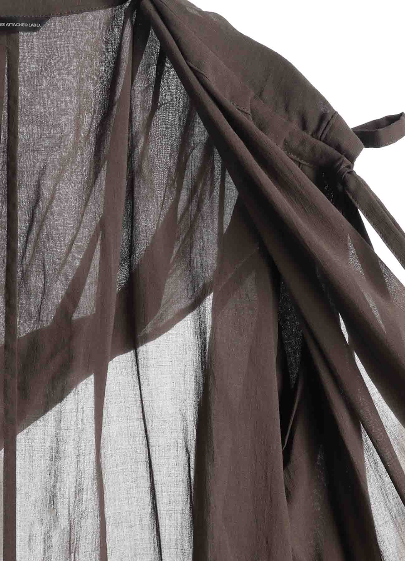 COTTON CHIFFON HOODIE COAT