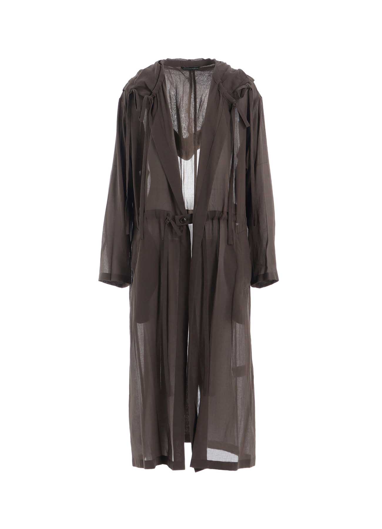 COTTON CHIFFON HOODIE COAT
