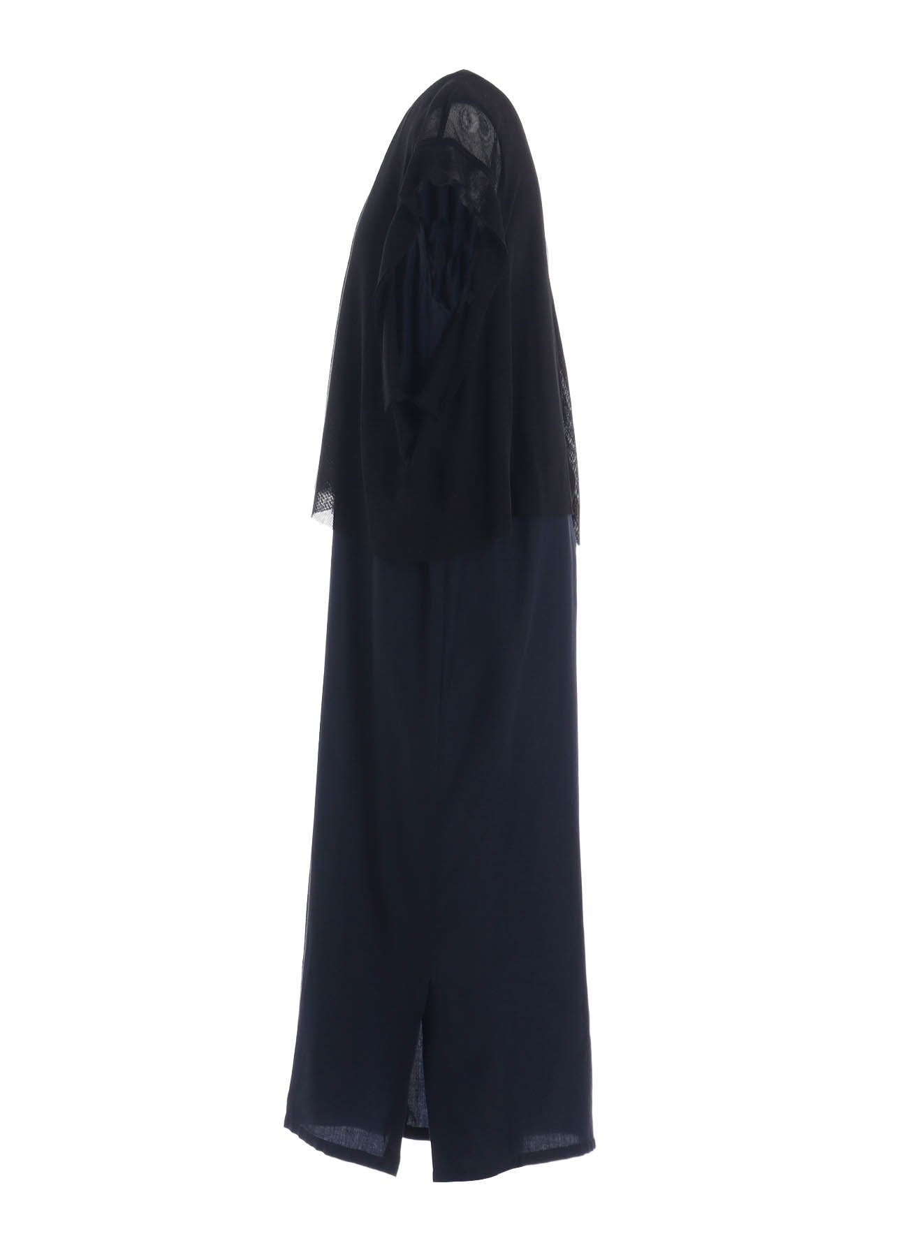 4OZ CU/DUNGAREE TWILL TULLE LAYERED DRESS