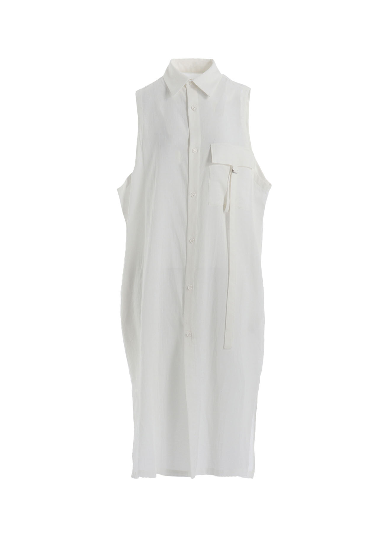 COTTON BOYLE VIYELLA SLEEVELESS SHIRT DRESS