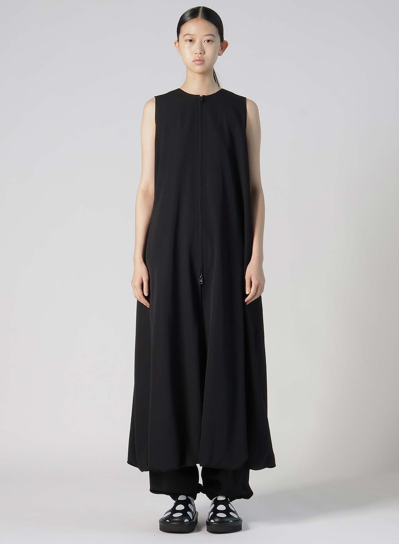 WOOL GABARDINE BALLOON DRESS