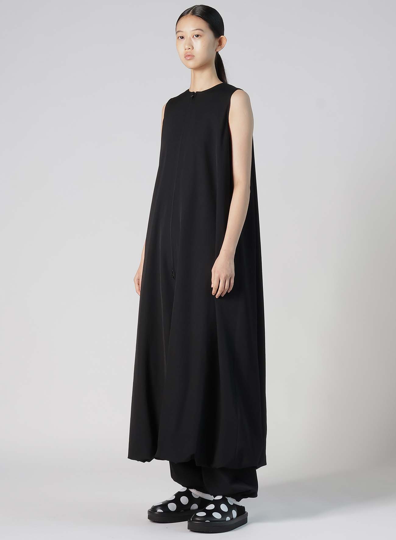 WOOL GABARDINE BALLOON DRESS