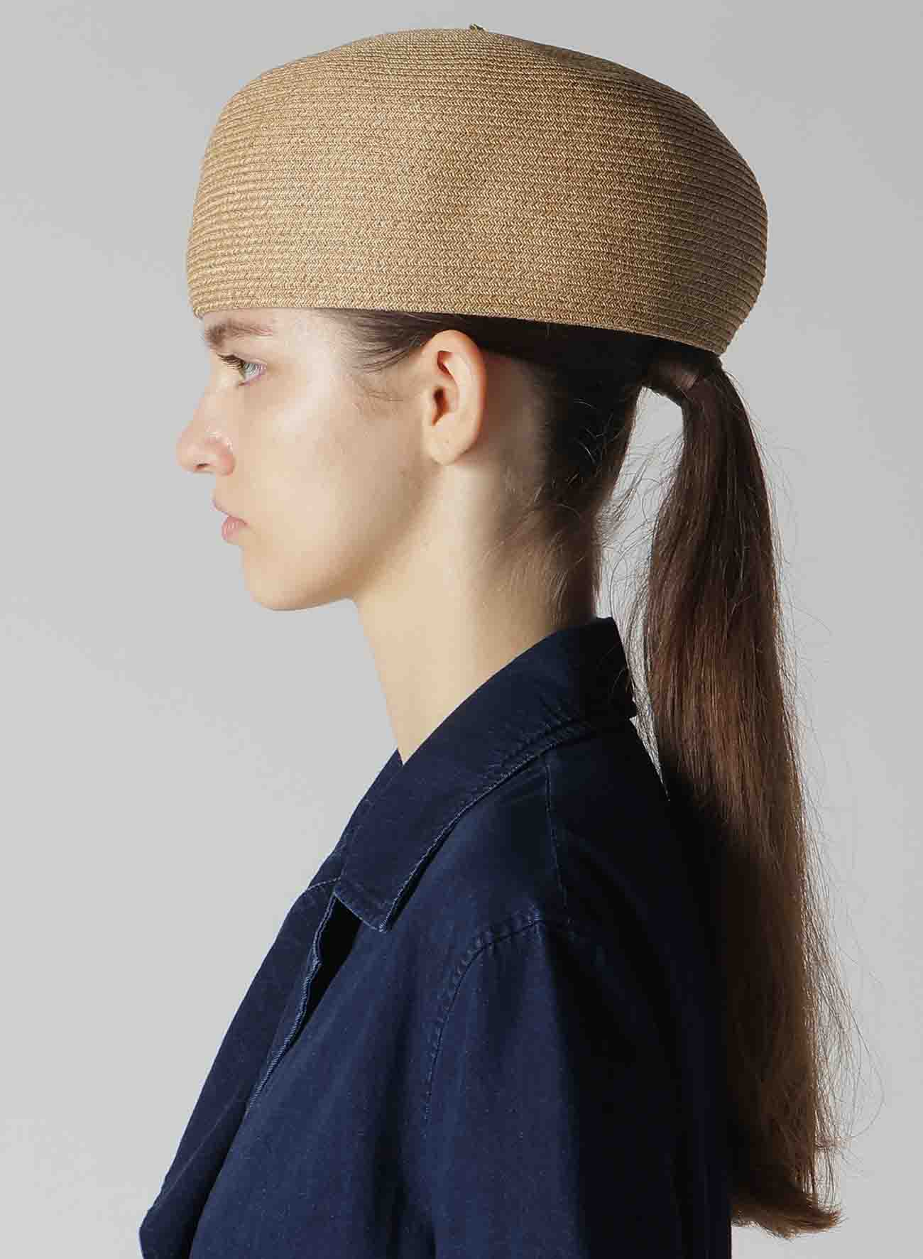 PAPER BRAID TUCKED BERET