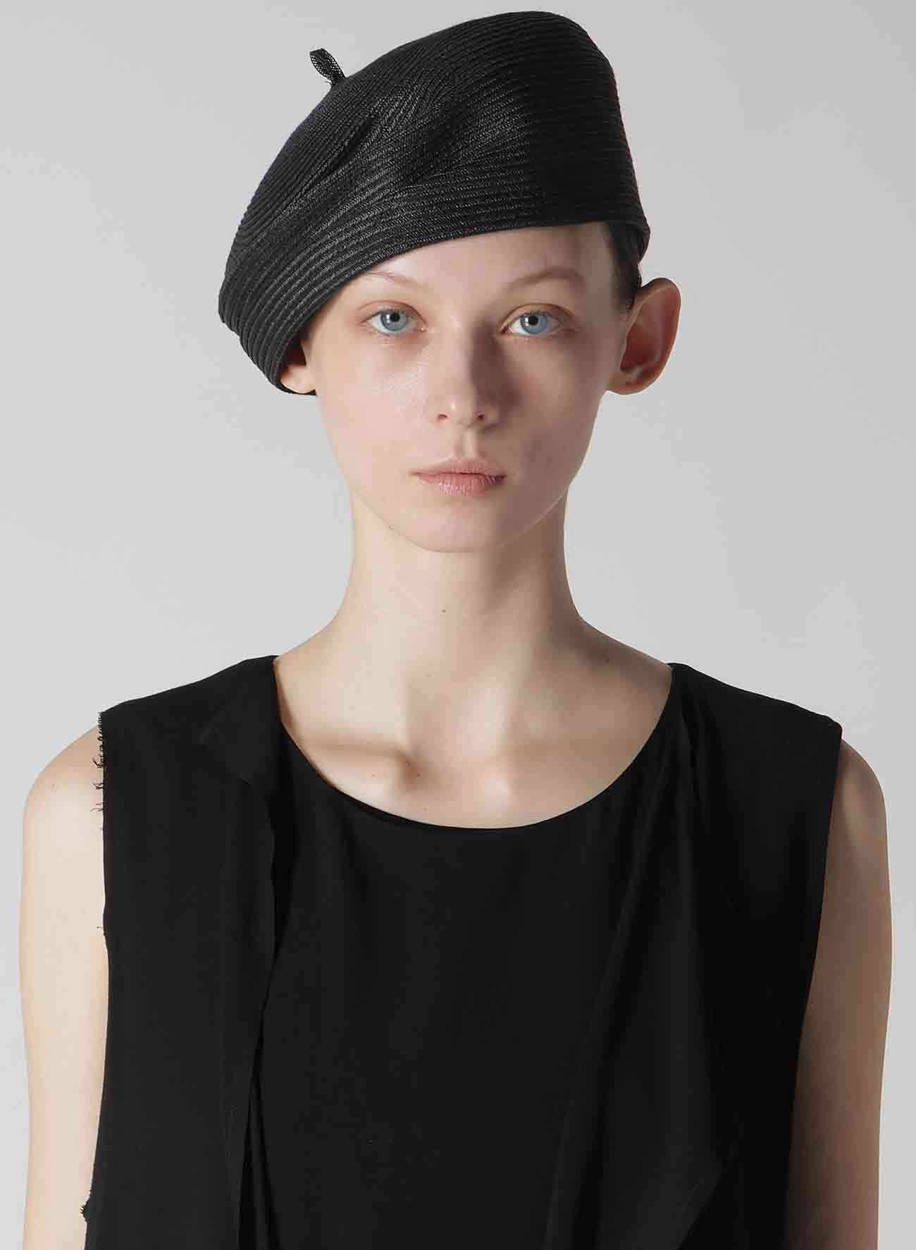 PAPER BRAID TUCKED BERET