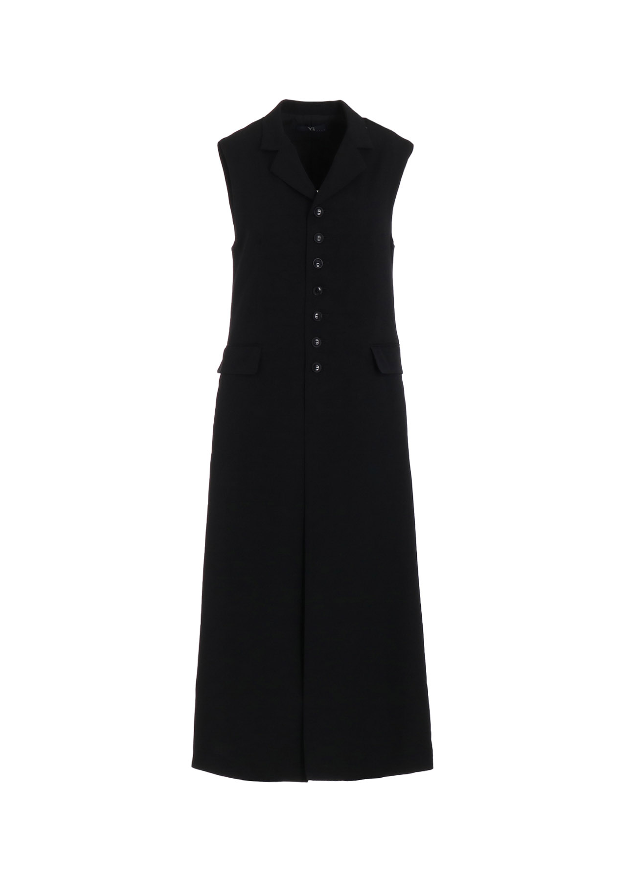 WOOL GABARDINE LONG VEST