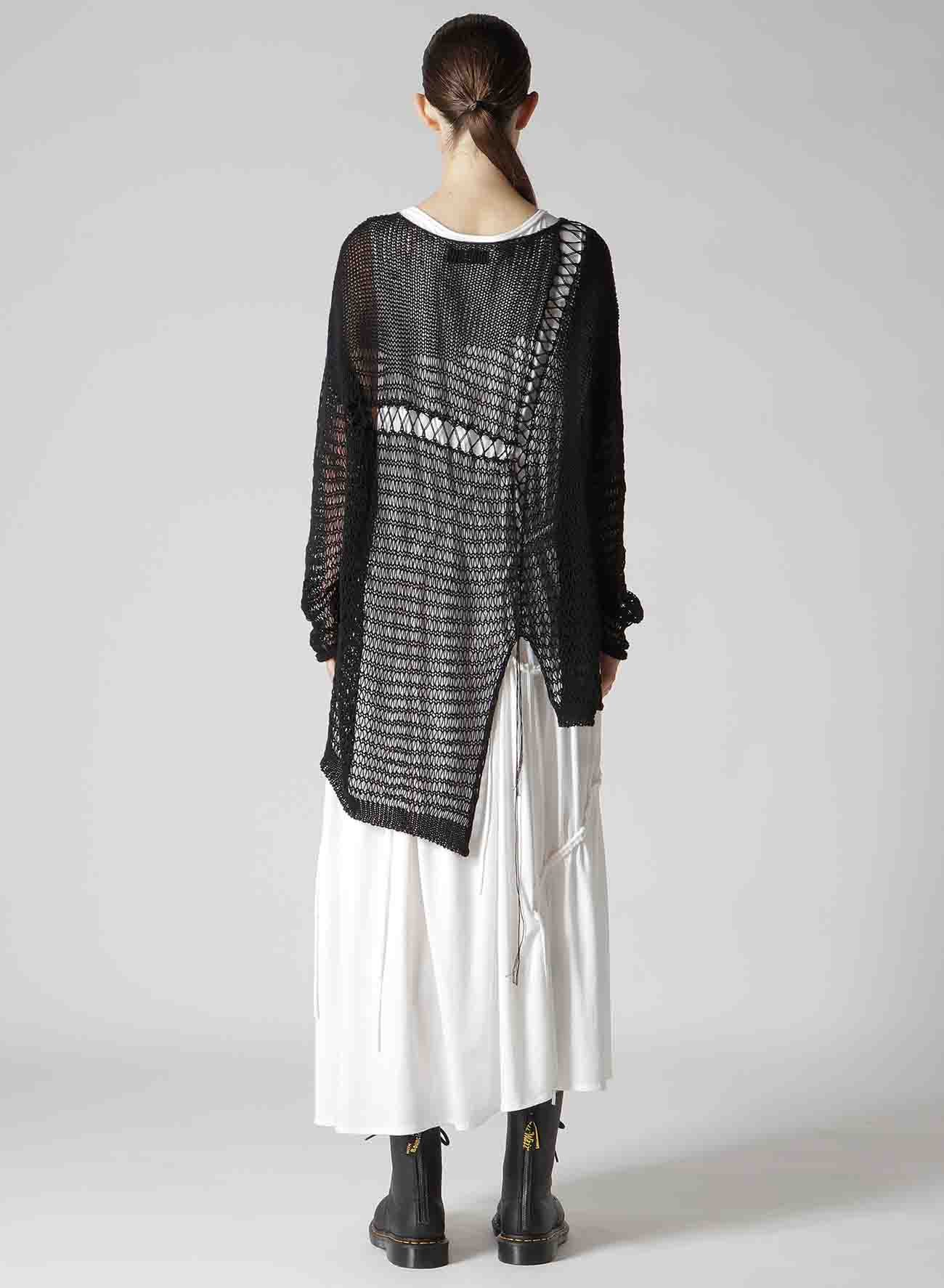 DAMAGE PROCESSED ASYMMETRIC LONG SLEEVE KNIT