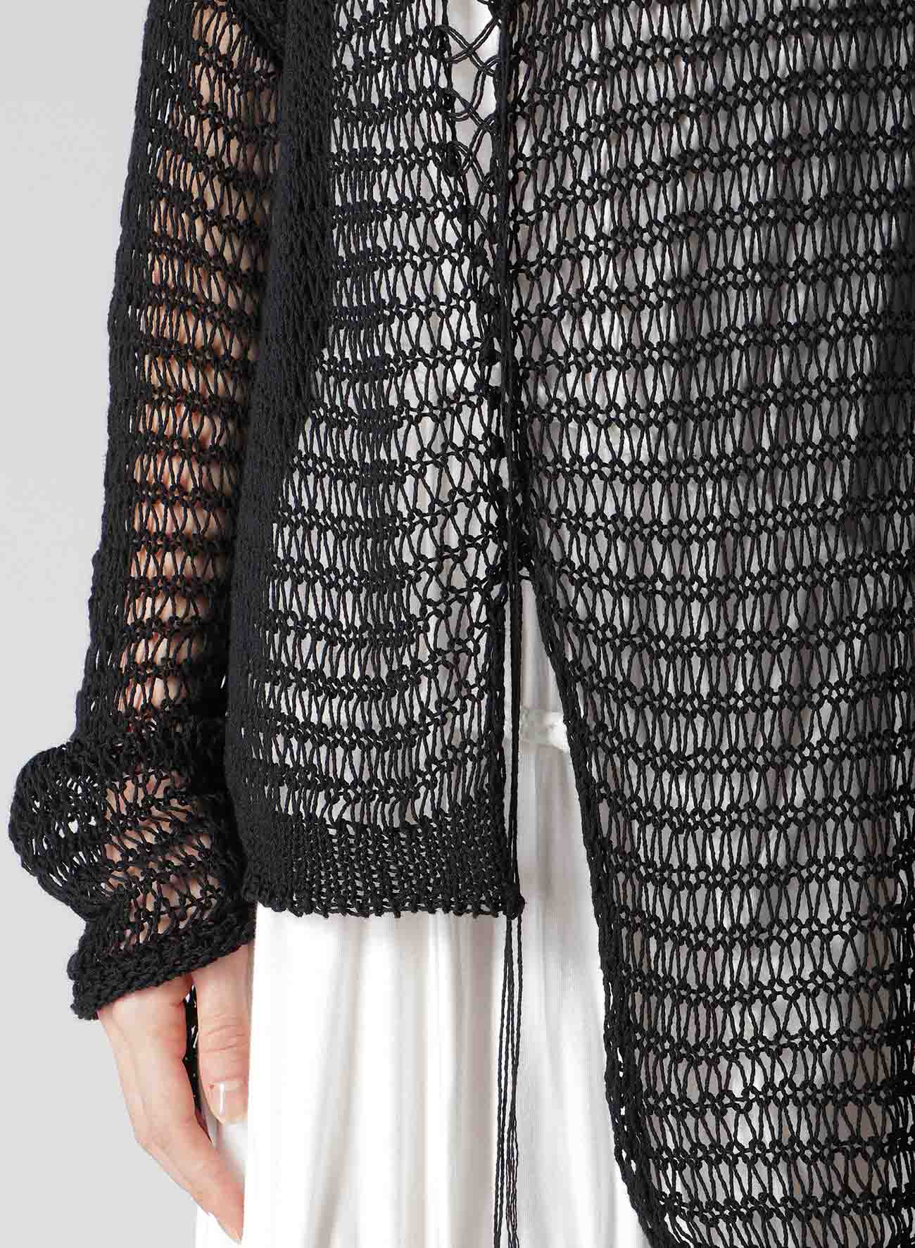 DAMAGE PROCESSED ASYMMETRIC LONG SLEEVE KNIT