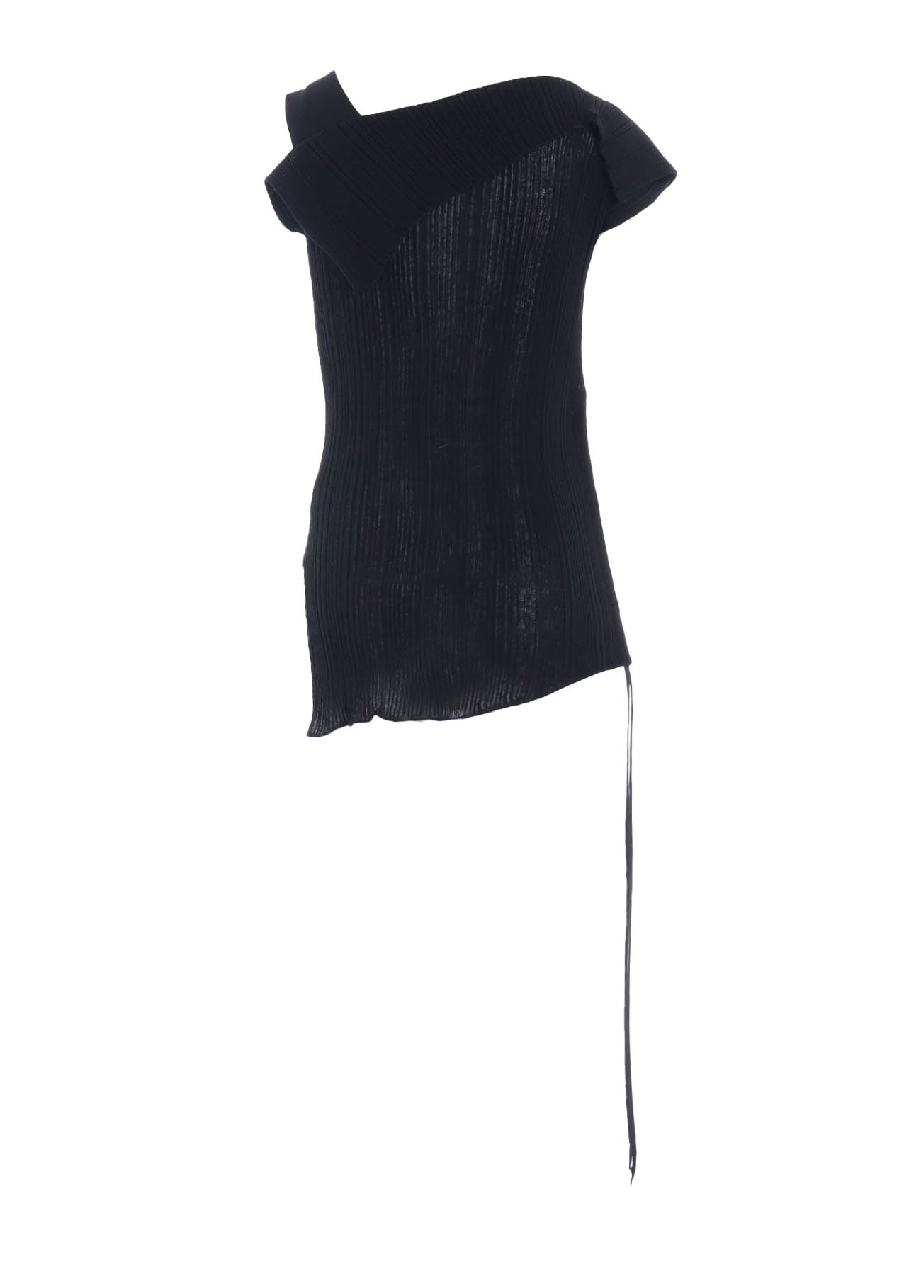 12G2P RANDOM THIN RIB ASYMMETRIC SLEEVELESS KNIT