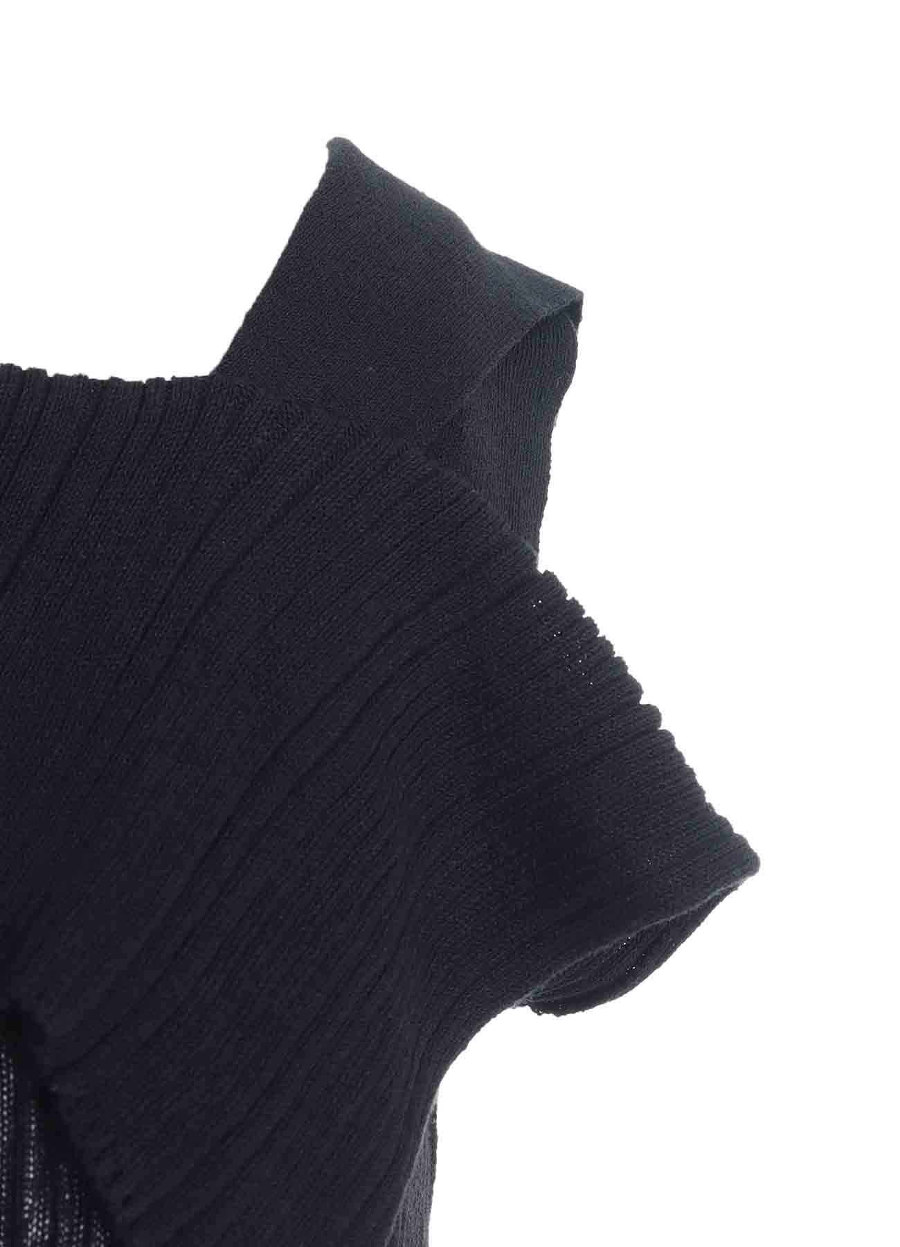 12G2P RANDOM THIN RIB ASYMMETRIC SLEEVELESS KNIT