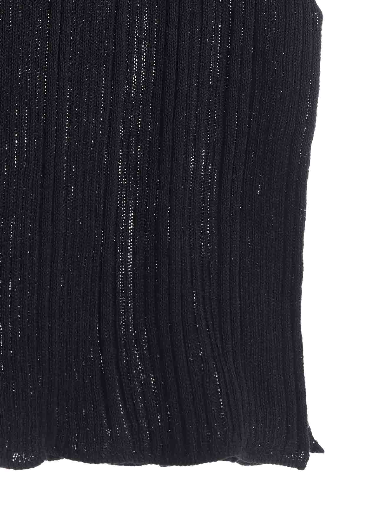 12G2P RANDOM THIN RIB ASYMMETRIC SLEEVELESS KNIT