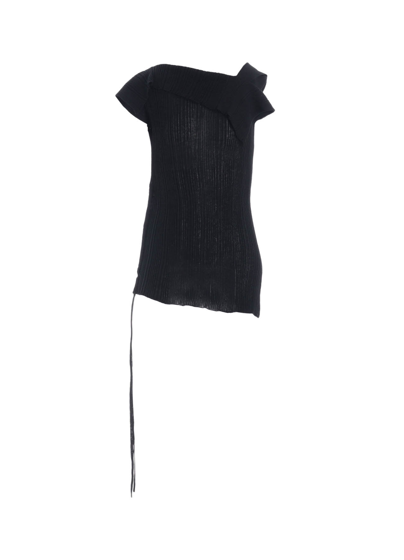 12G2P RANDOM THIN RIB ASYMMETRIC SLEEVELESS KNIT