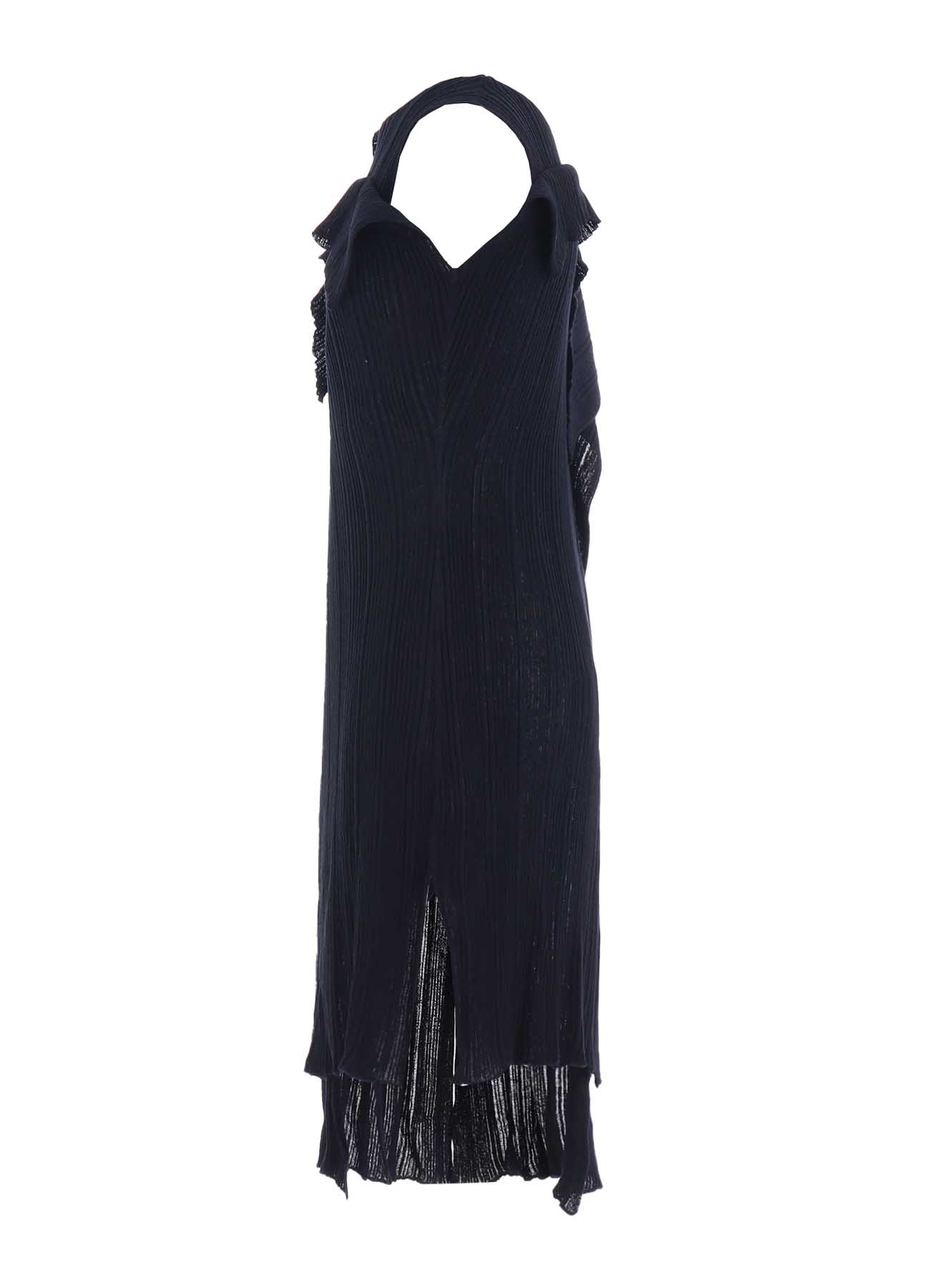 12G2P RANDOM THIN RIB ASYMMETRIC LONG DRESS