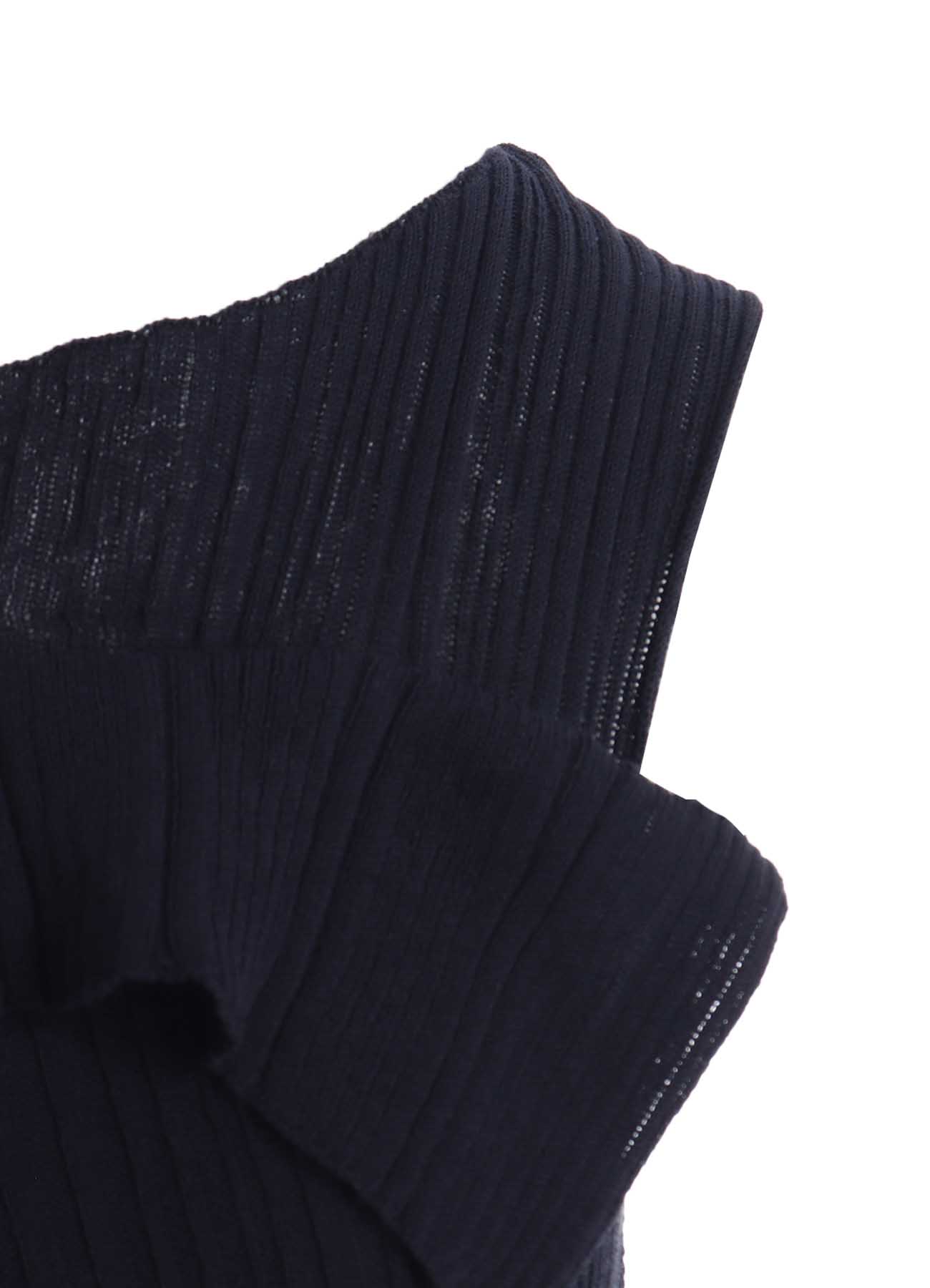 12G2P RANDOM THIN RIB ASYMMETRIC LONG DRESS