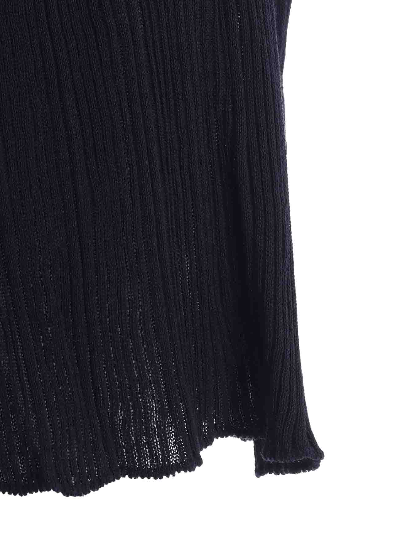 12G2P RANDOM THIN RIB ASYMMETRIC LONG DRESS