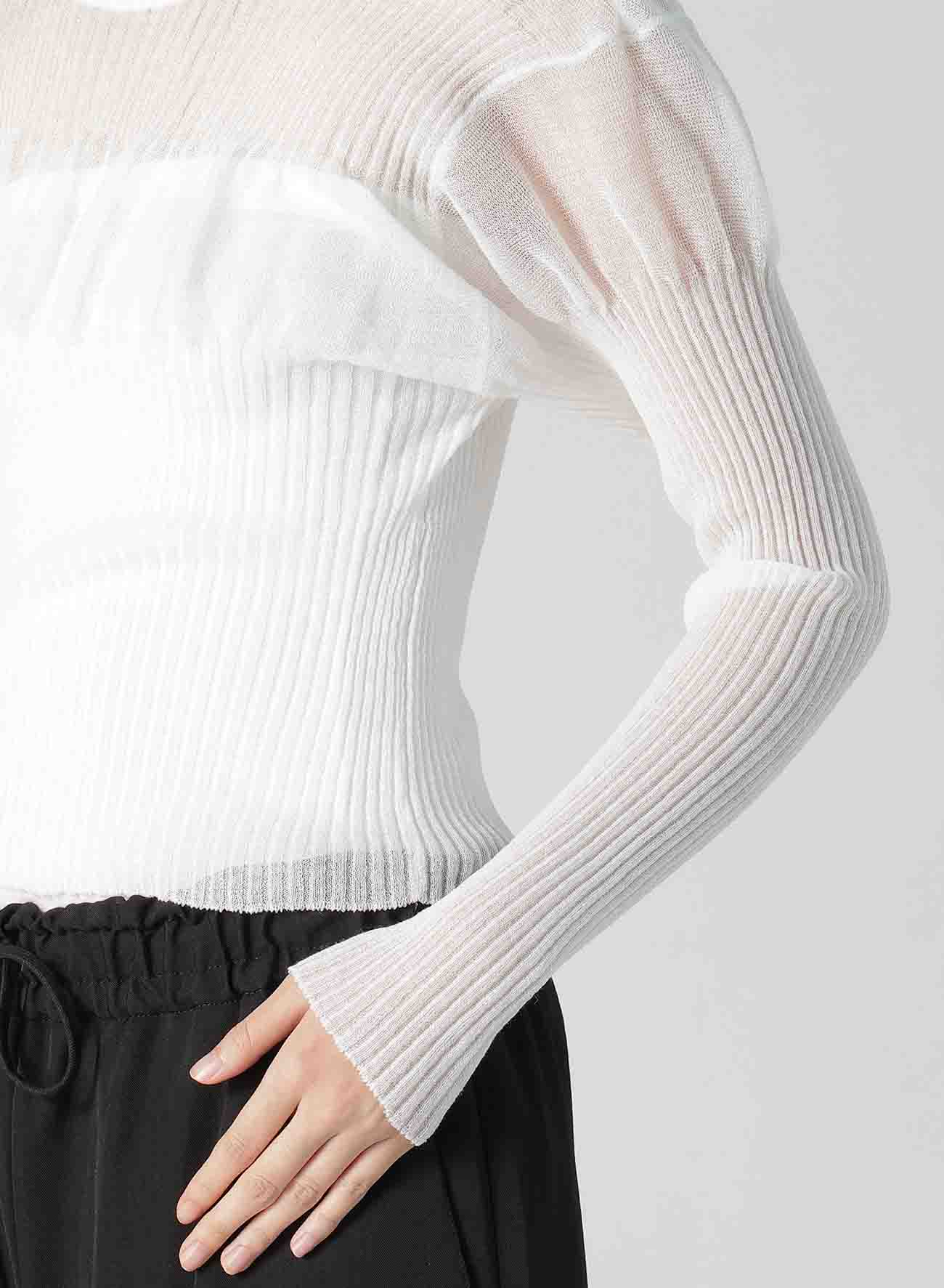 【2/5 12:00(JST) Release】SHEER RIBBED KNIT