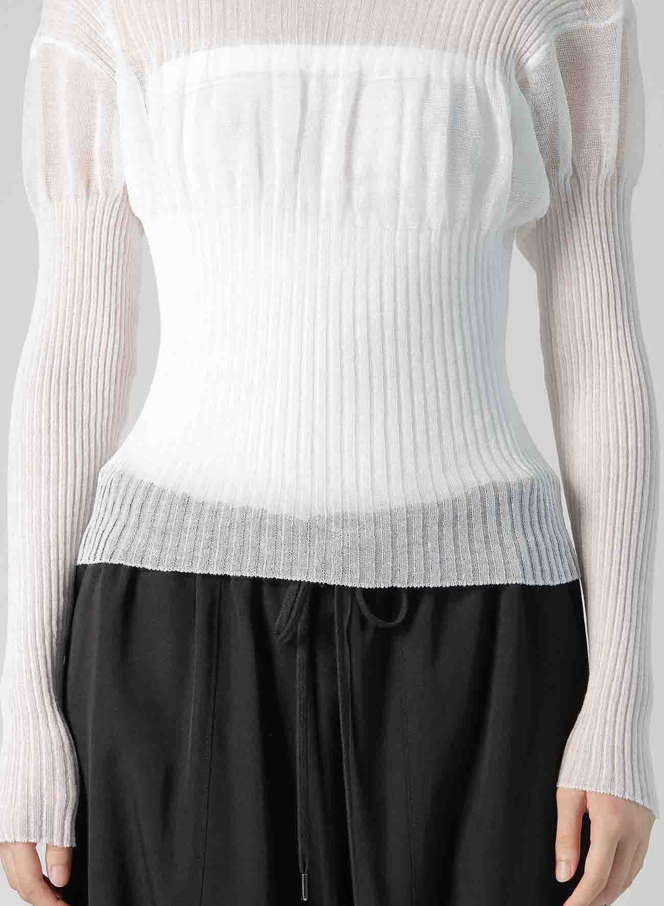 【2/5 12:00(JST) Release】SHEER RIBBED KNIT