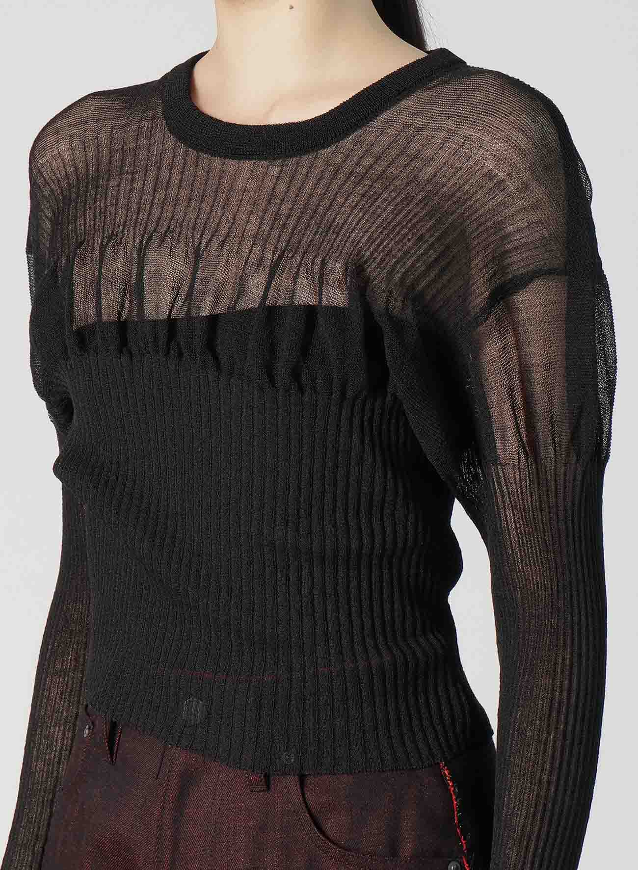 【2/5 12:00(JST) Release】SHEER RIBBED KNIT