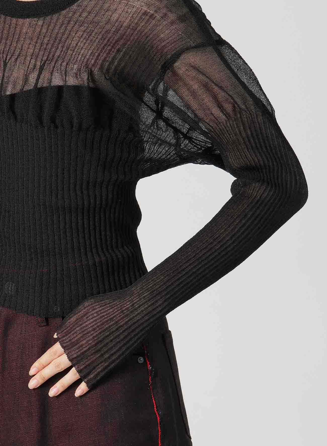 【2/5 12:00(JST) Release】SHEER RIBBED KNIT