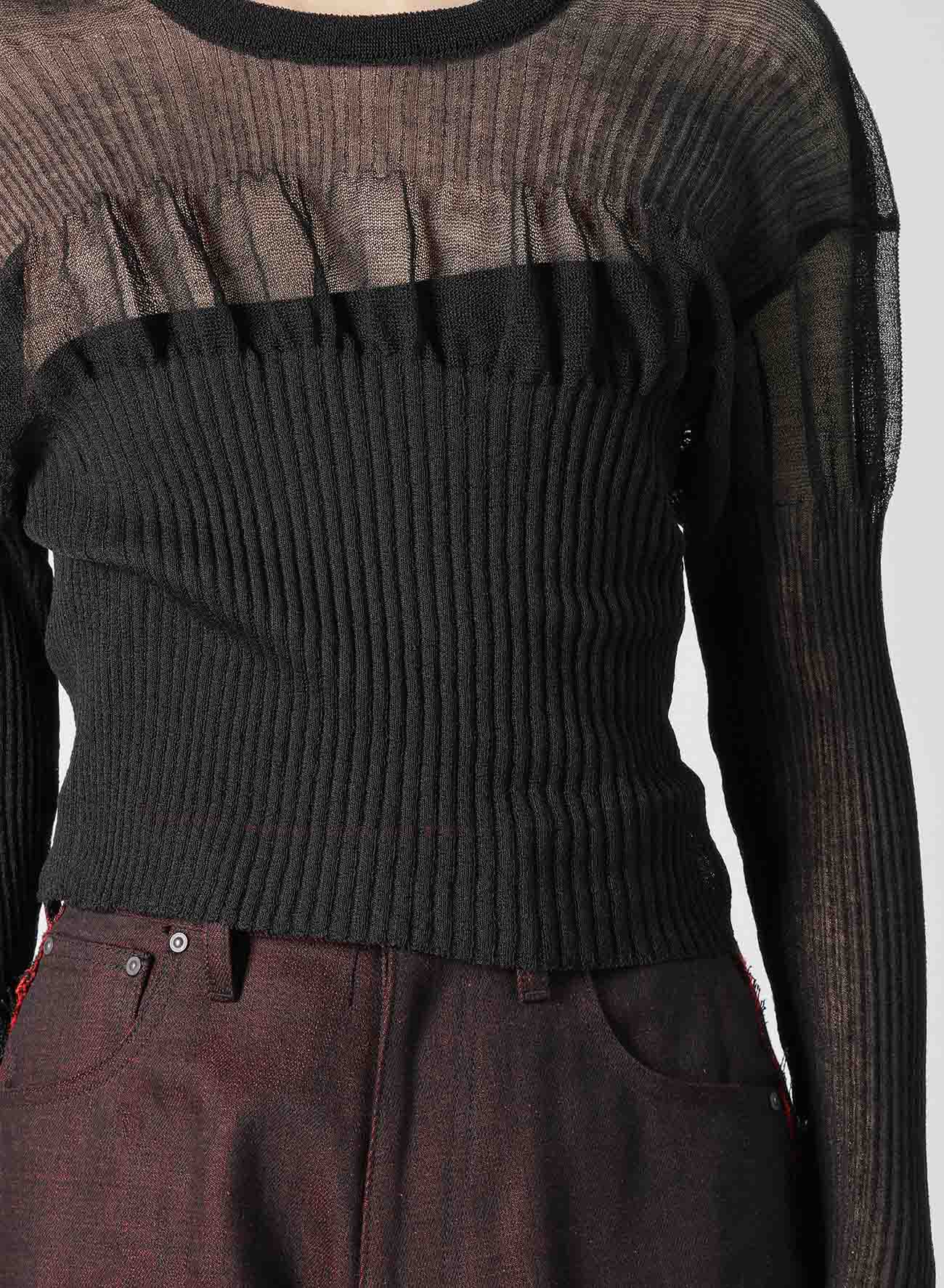 【2/5 12:00(JST) Release】SHEER RIBBED KNIT