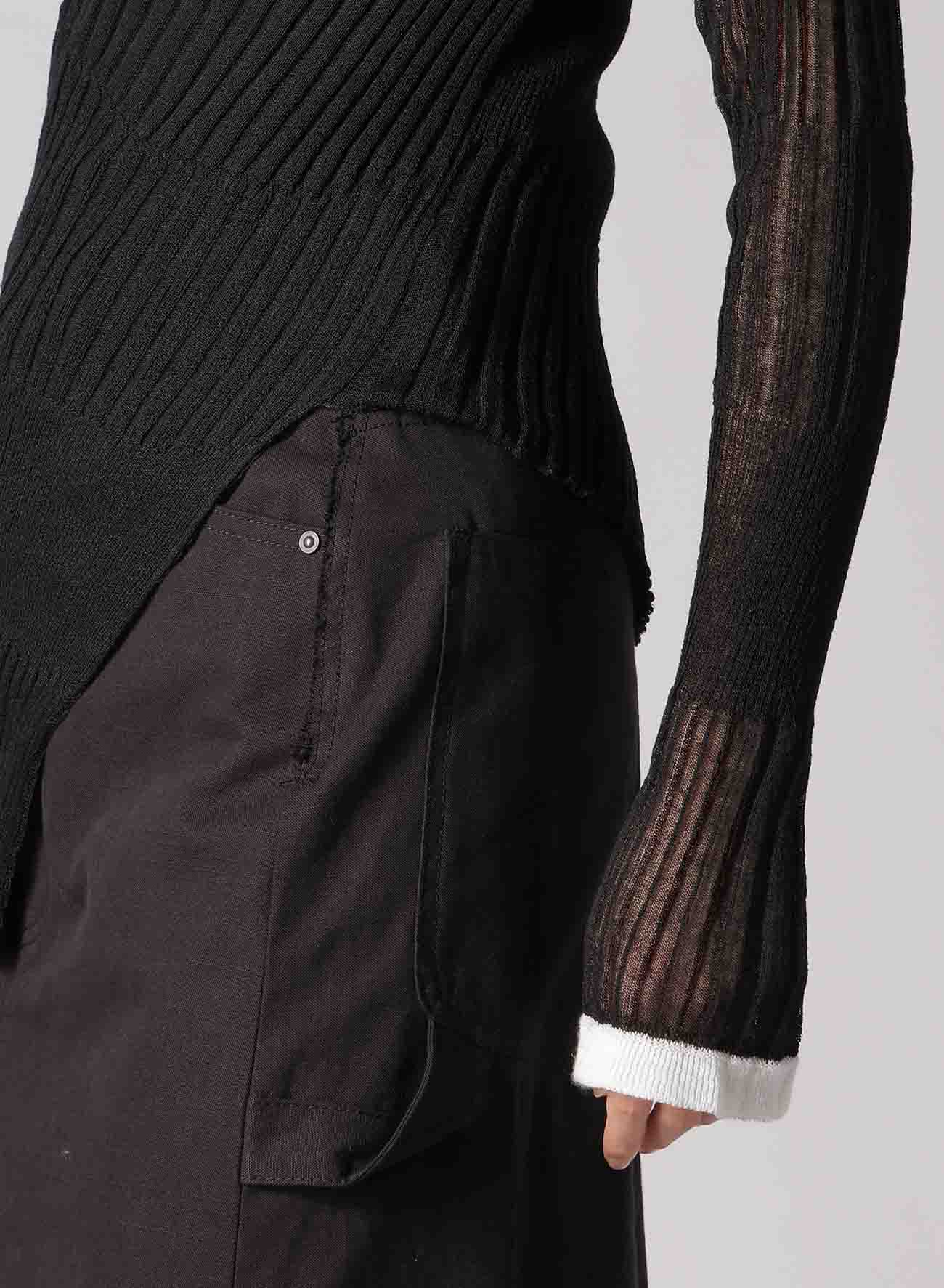 【2/5 12:00(JST) Release】SHEER ASYMMETER RIBBED KNIT