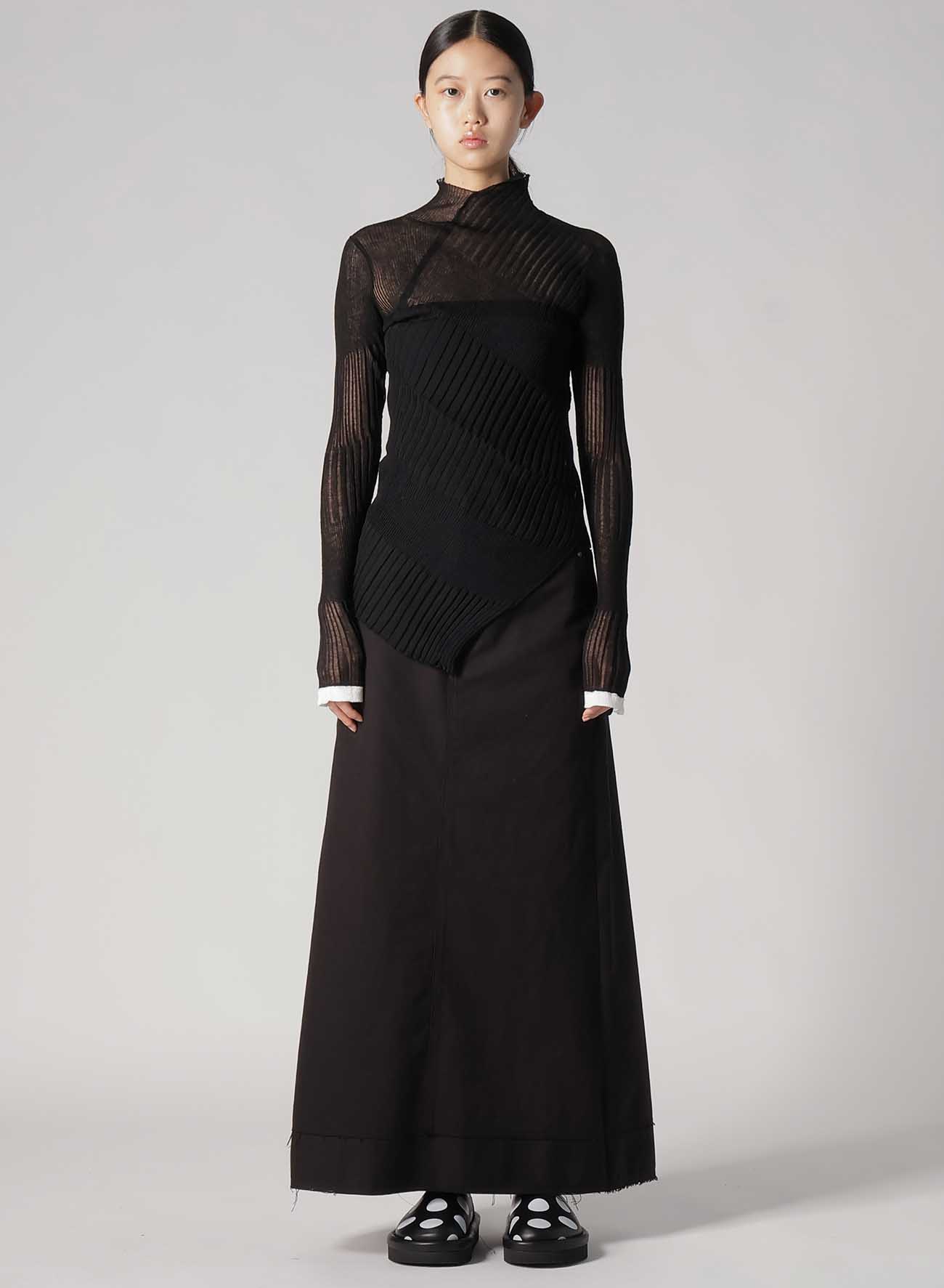 【2/5 12:00(JST) Release】SHEER ASYMMETER RIBBED KNIT