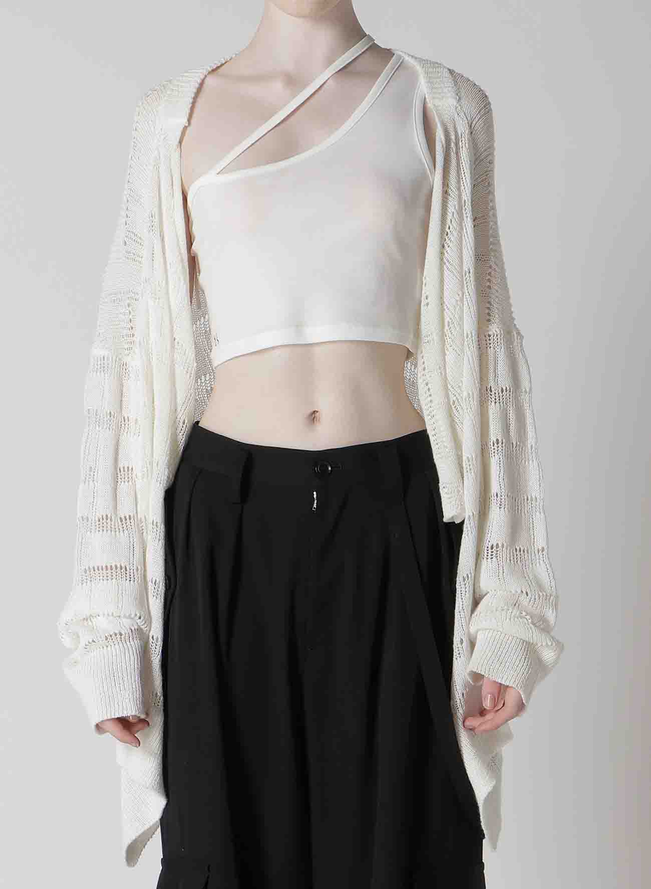 7G2P OPENWORK DRAPE SHORT CARDIGAN