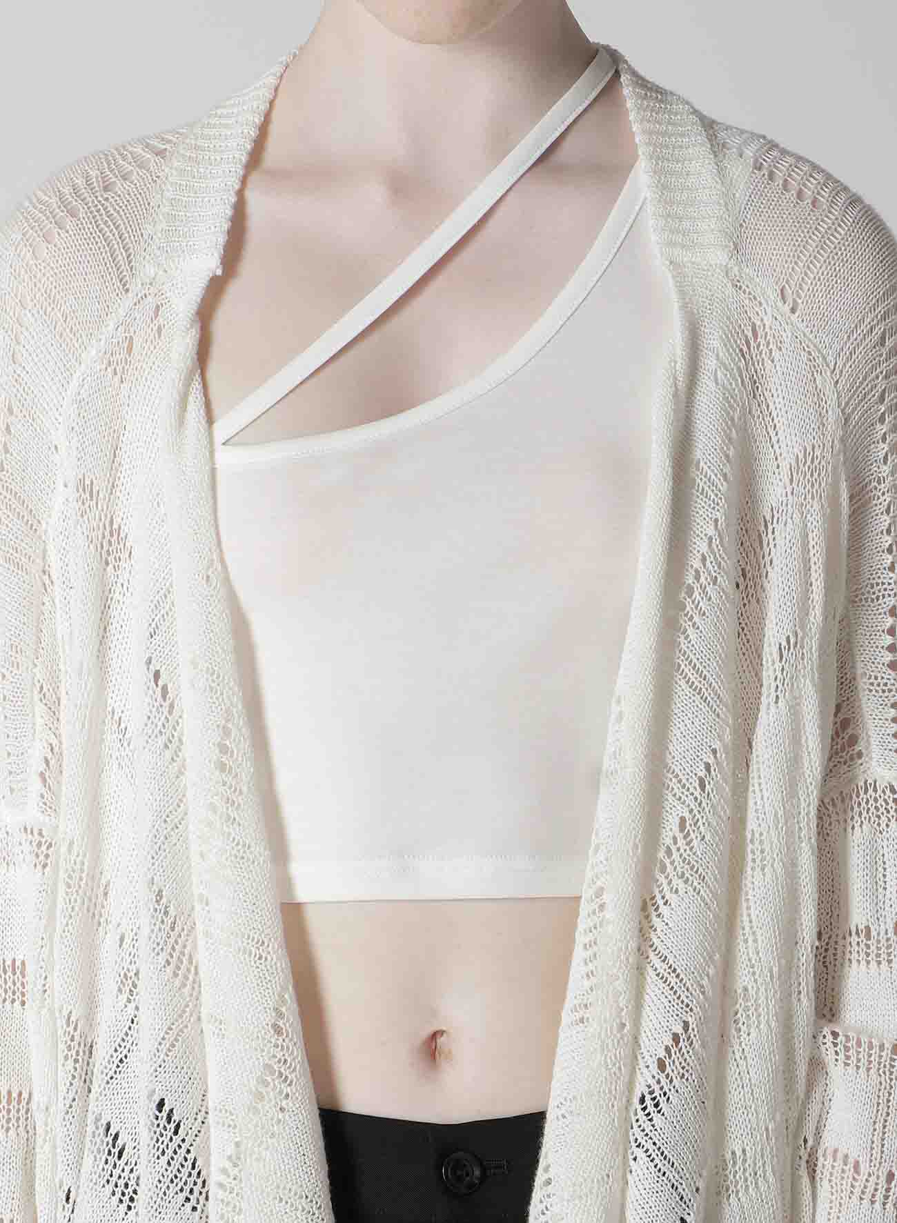 7G2P OPENWORK DRAPE SHORT CARDIGAN