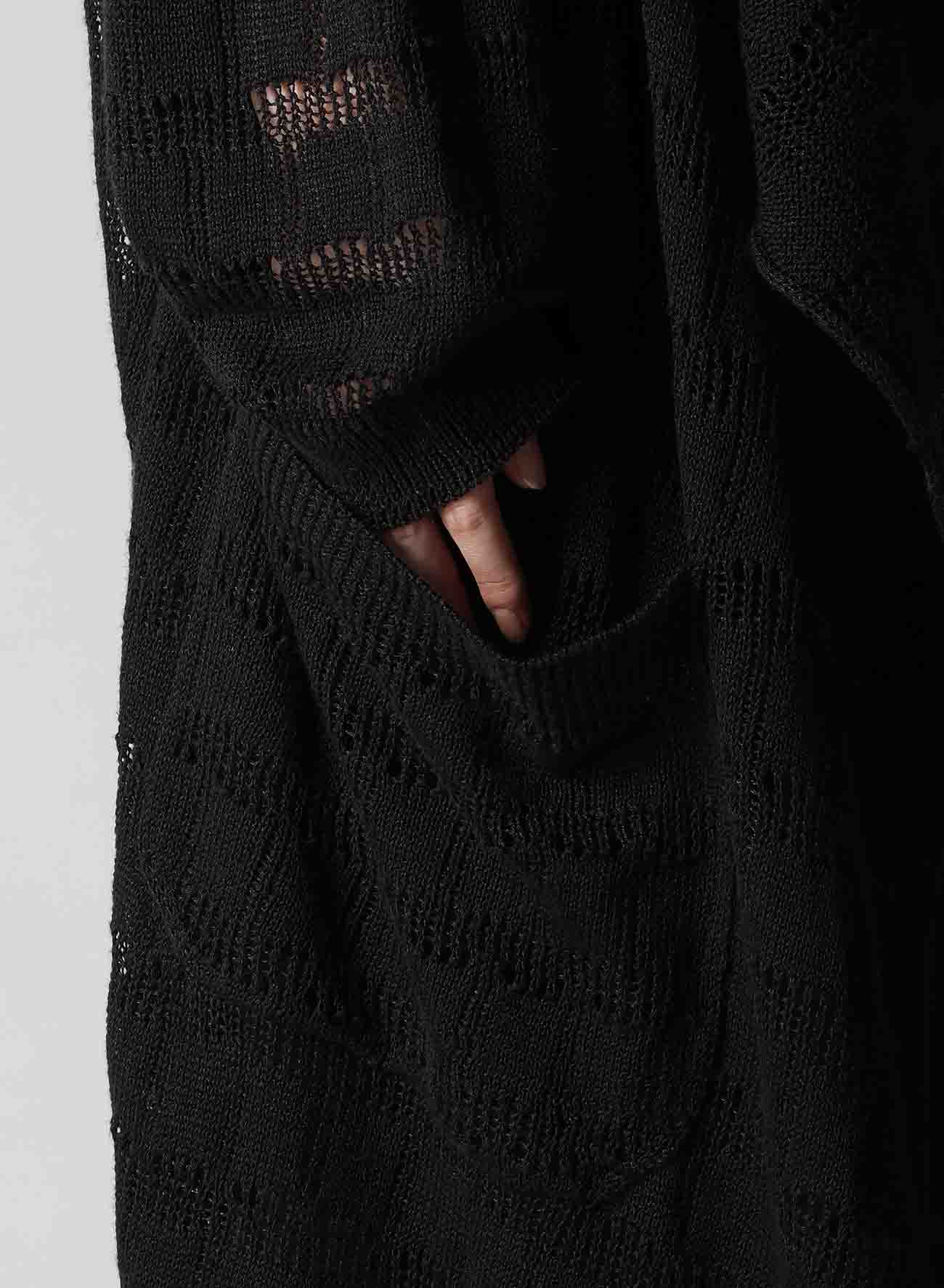 7G2P OPENWORK DRAPE LONG CARDIGAN