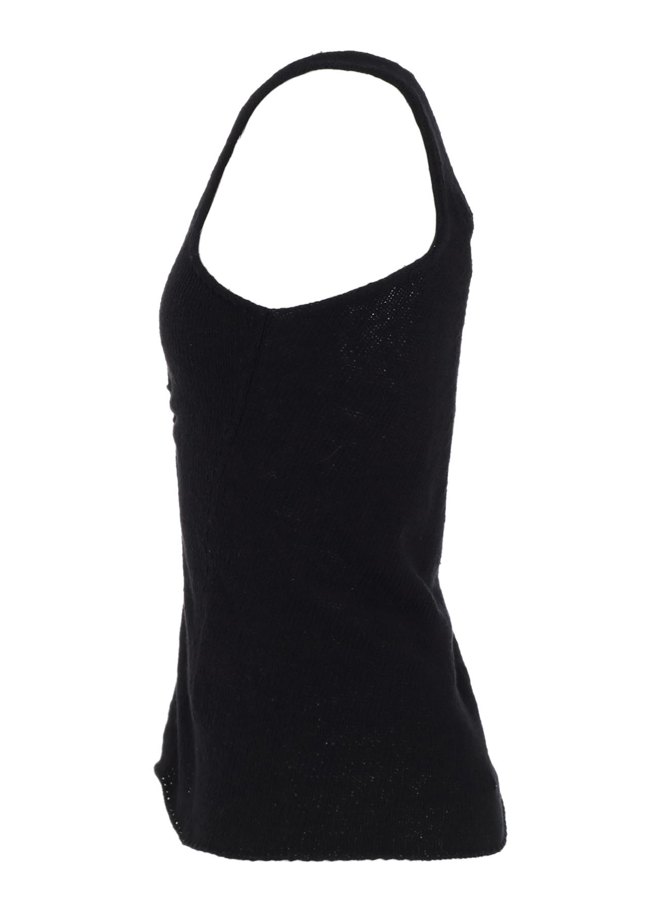 UNEVEN YARN JERSEY GATHER TANKTOP