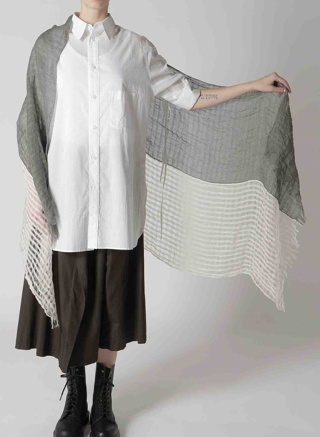 MESH COMBINATION DOUBLE LAYERED SCARF