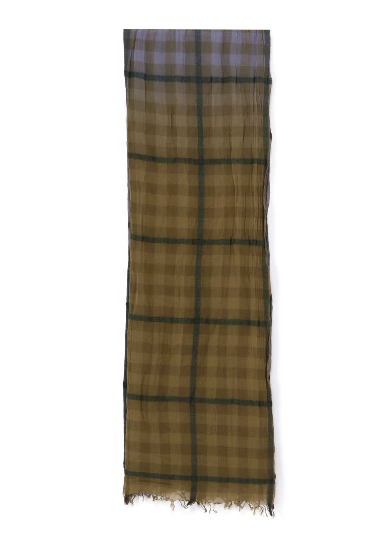 C/W PLAID OMBRE DYE GRADATION PLAID SCARF